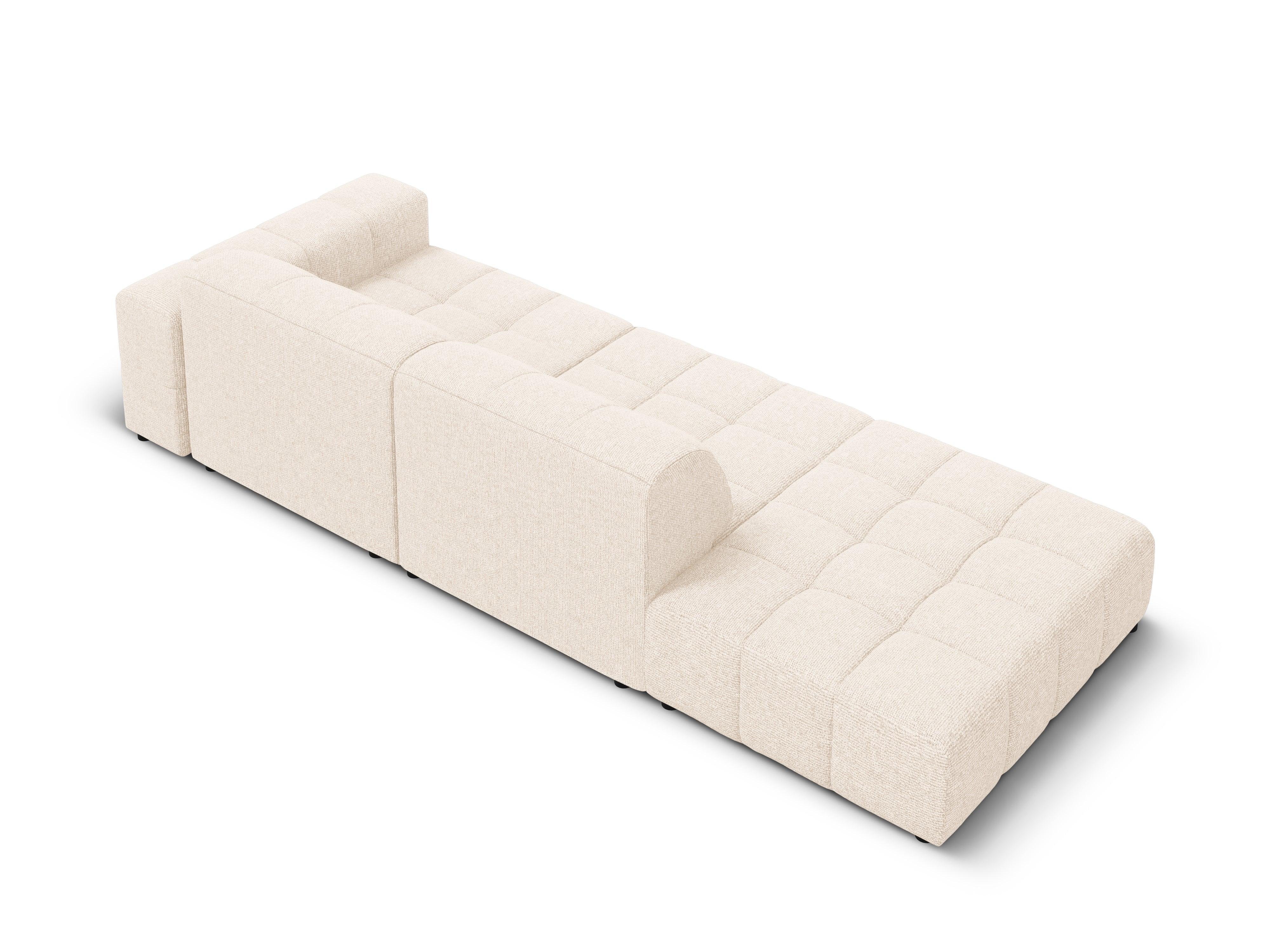 Sofa lewostronna 3-osobowa CHICAGO jasnobeżowy szenil - Image 11