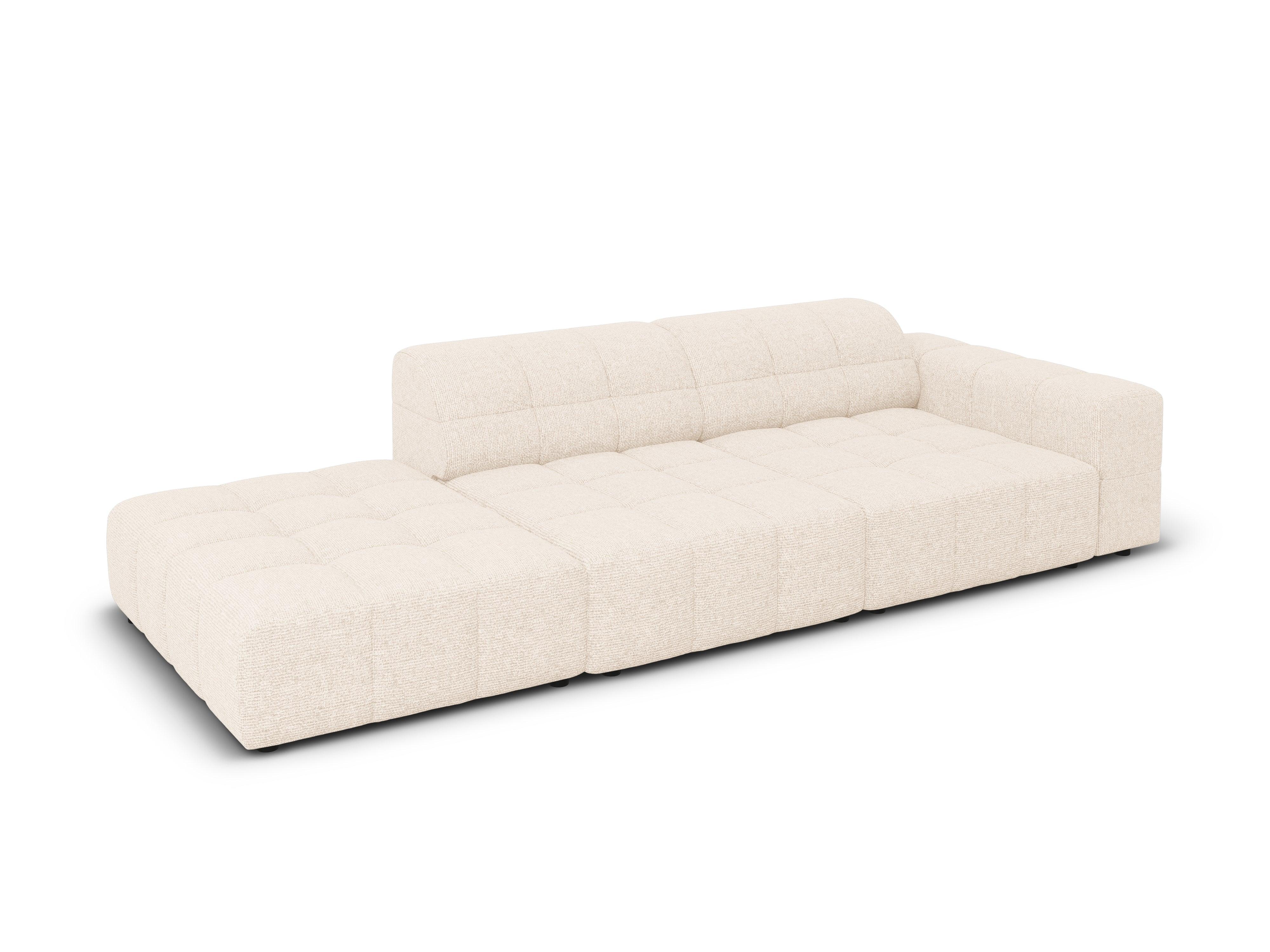 Sofa lewostronna 3-osobowa CHICAGO jasnobeżowy szenil - Image 7