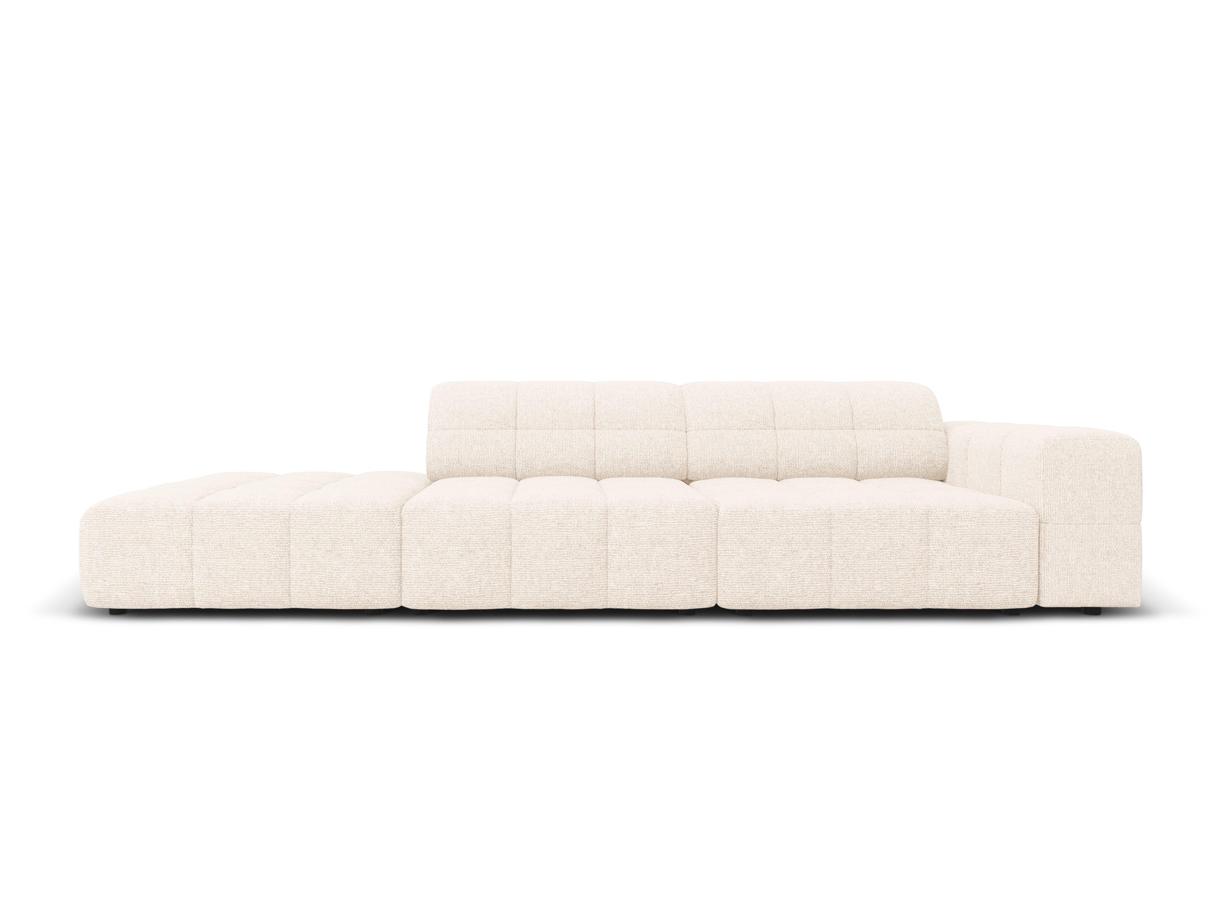 Sofa lewostronna 3-osobowa CHICAGO jasnobeżowy szenil - Image 9