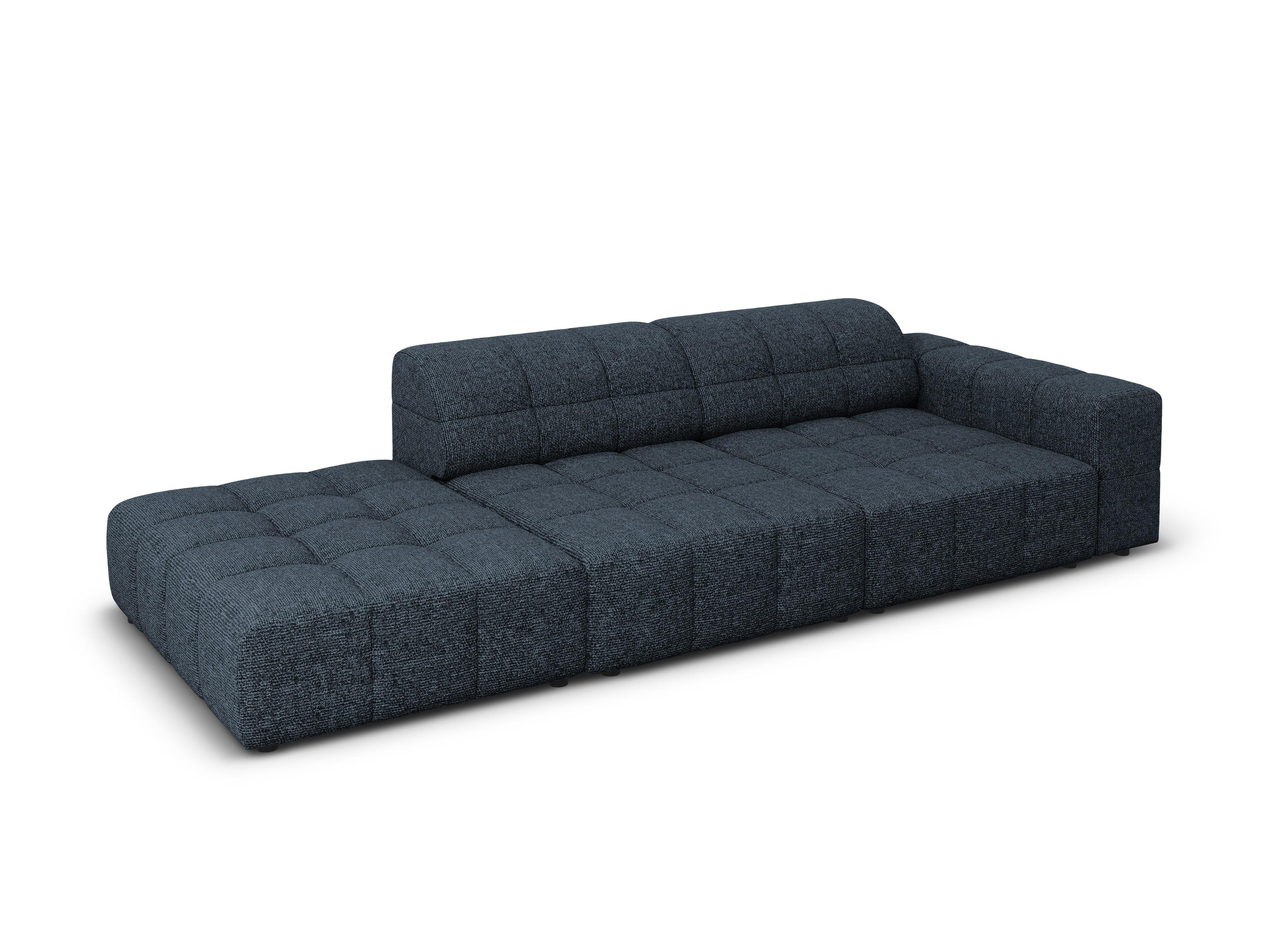 Sofa lewostronna 3-osobowa CHICAGO niebieski szenil