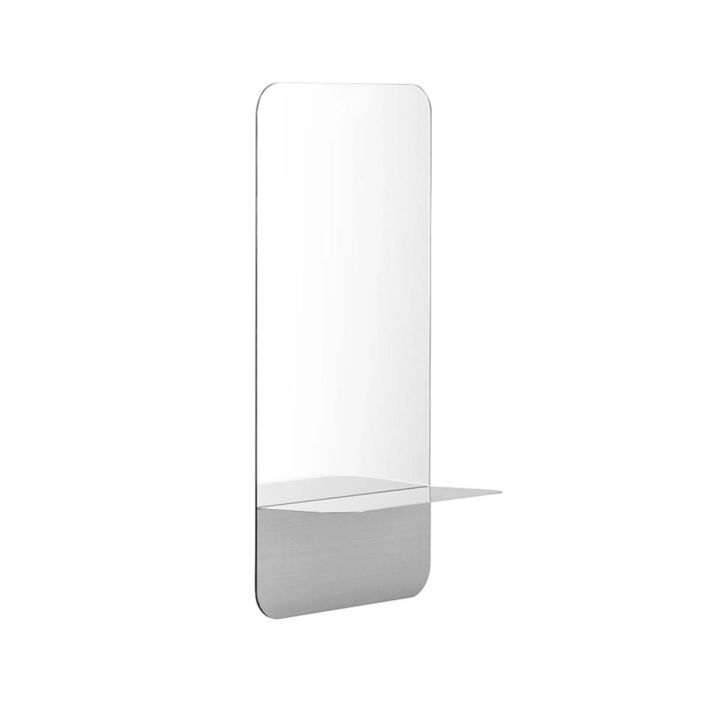 Lustro z półką HORIZON VERTICAL srebrny