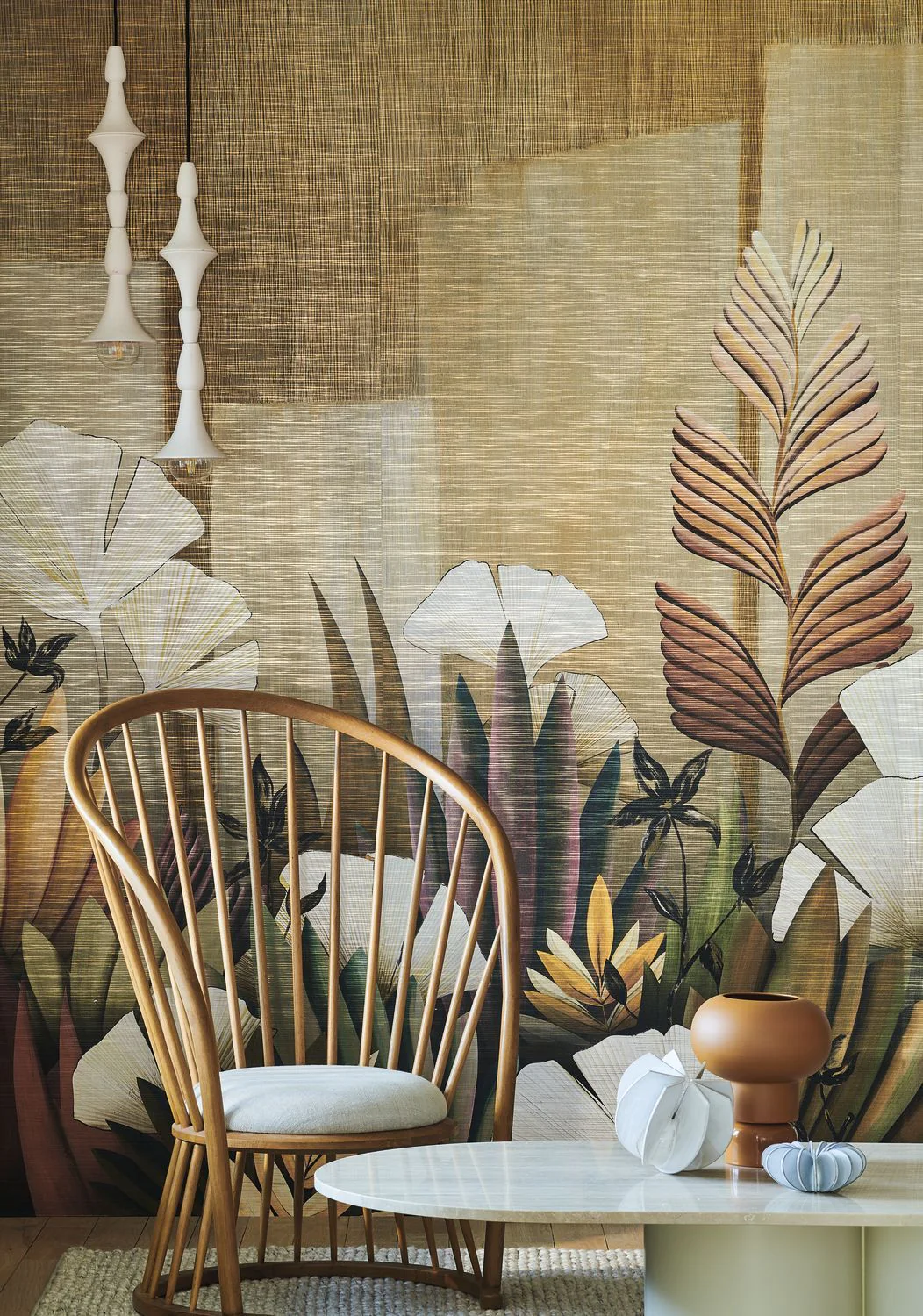 Mural z motywem roślinnym ICHO słomiany - Image 6