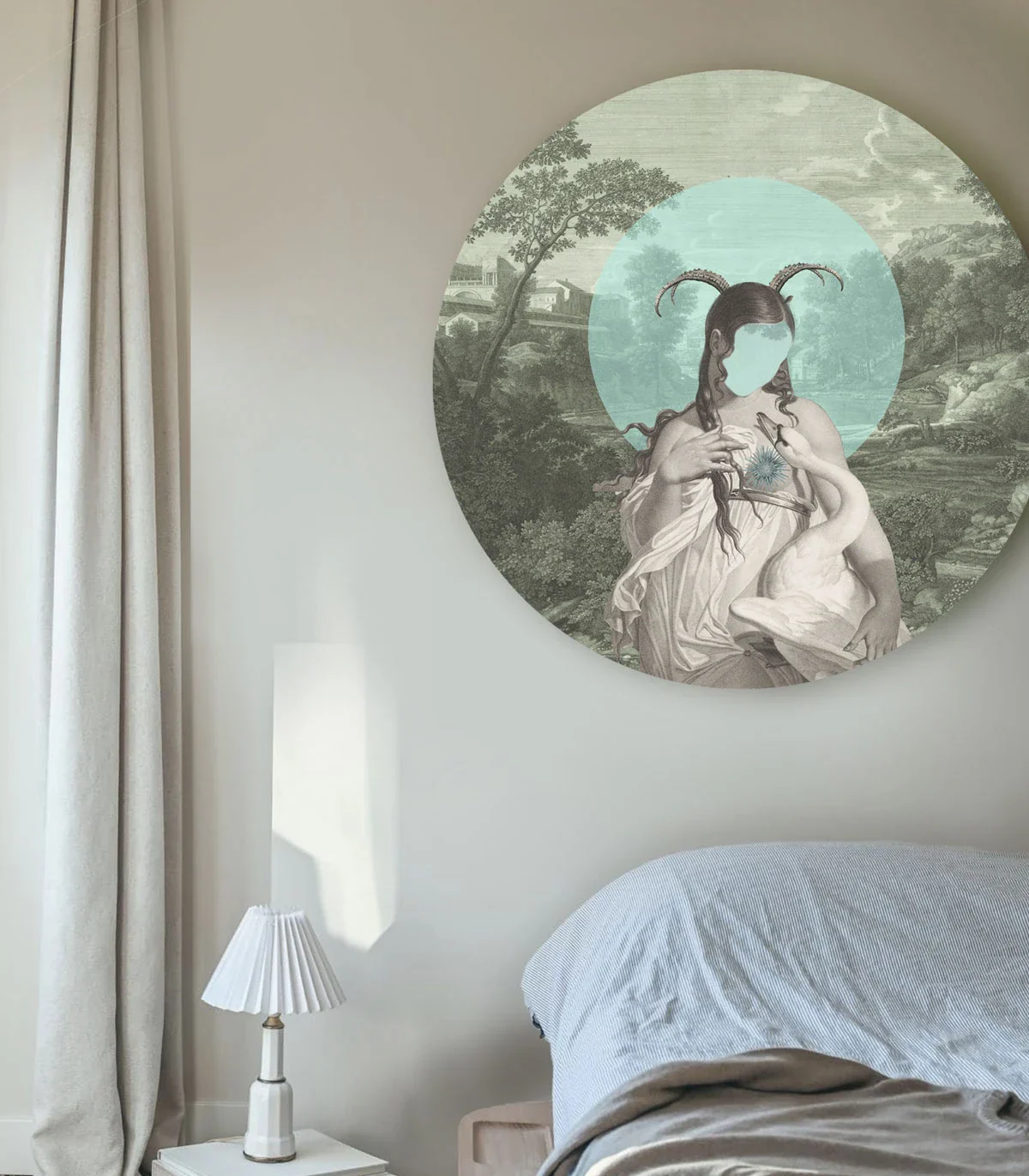 Mural w kształcie koła DOTS - ZODIAC MUSE turkusowy - Image 2