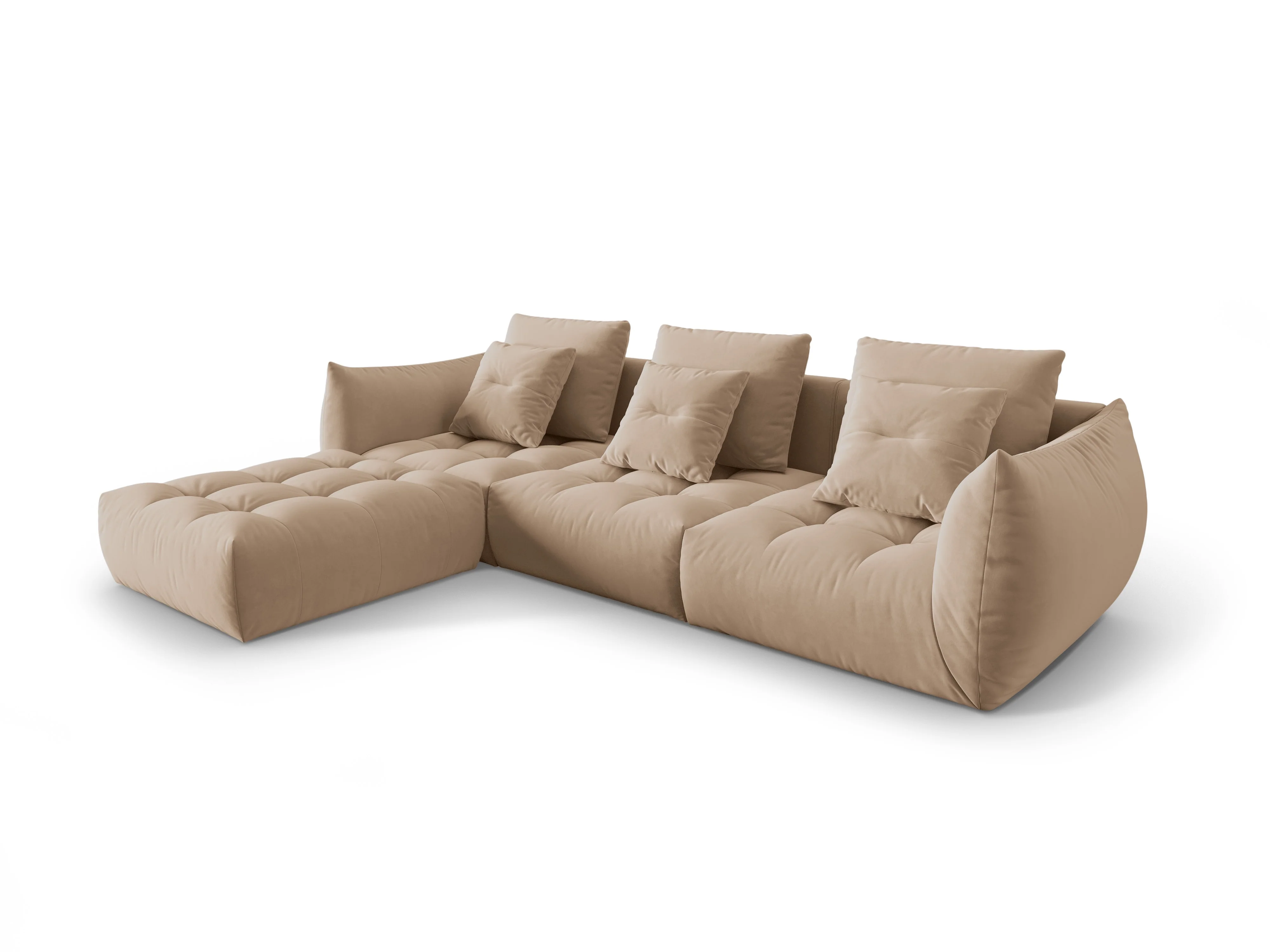 Narożnik aksamitny modułowy BLOOM piaskowy - Image 3