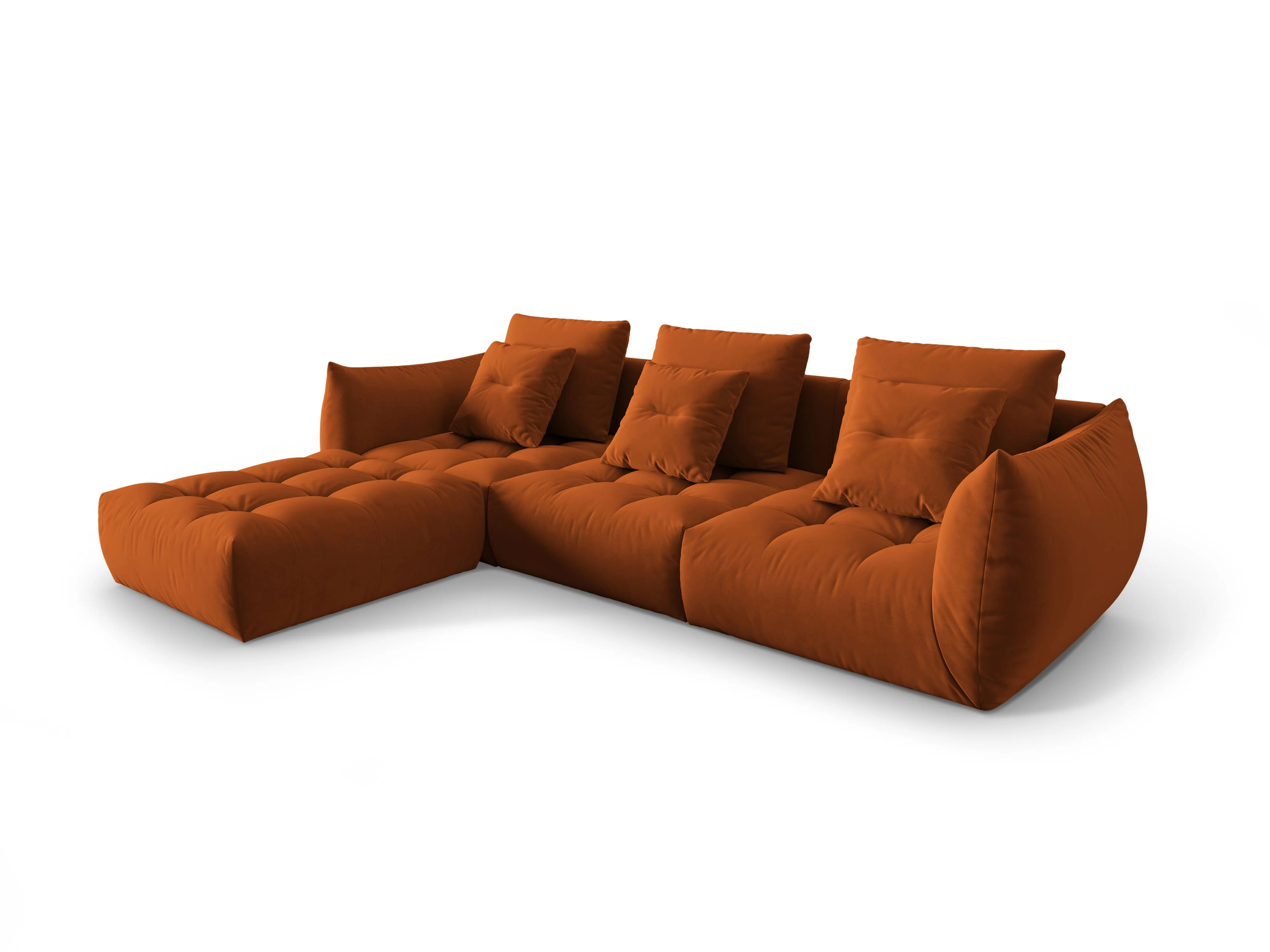 Narożnik aksamitny modułowy BLOOM terracotta - Image 3