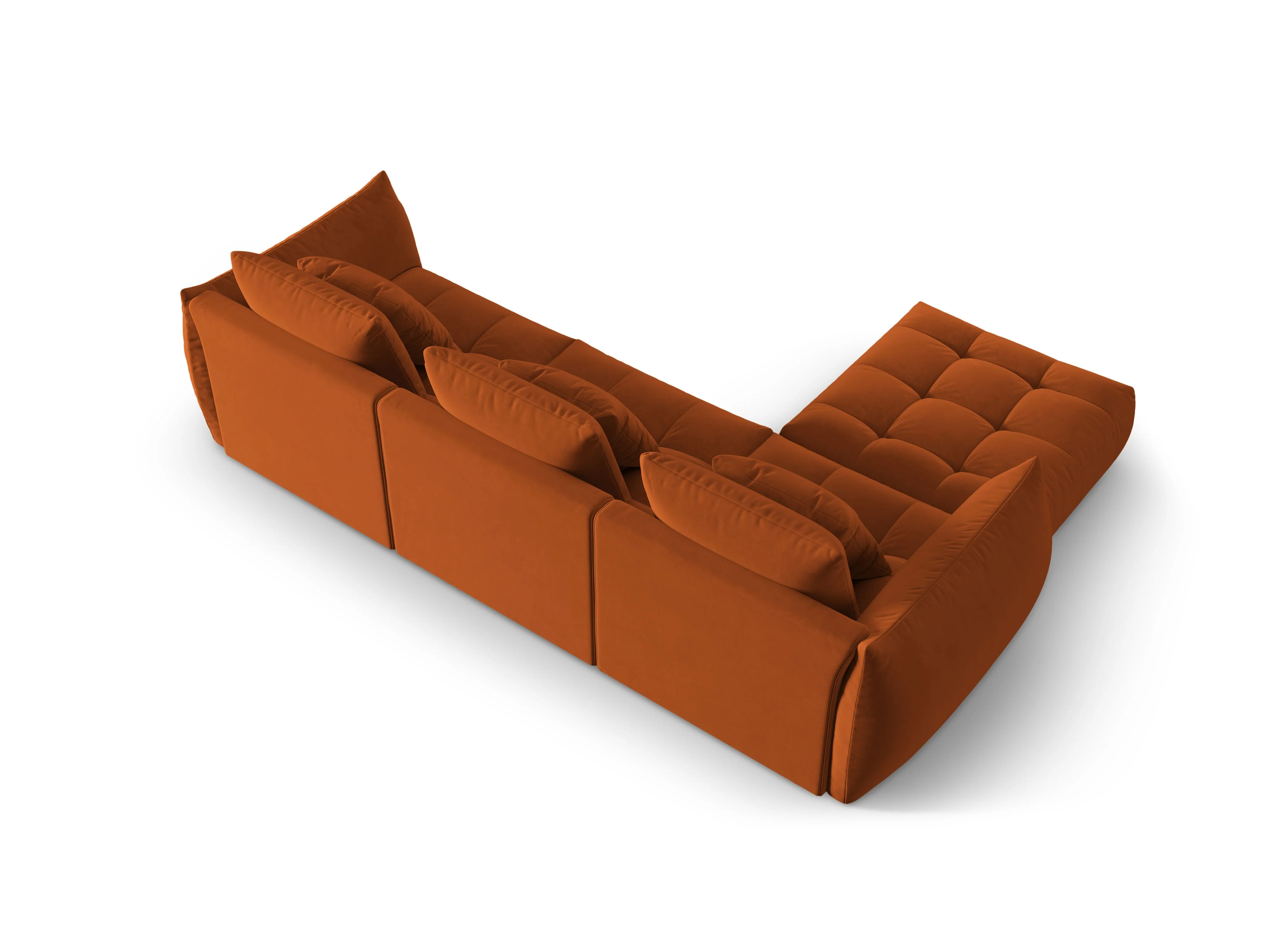 Narożnik aksamitny modułowy BLOOM terracotta - Image 4