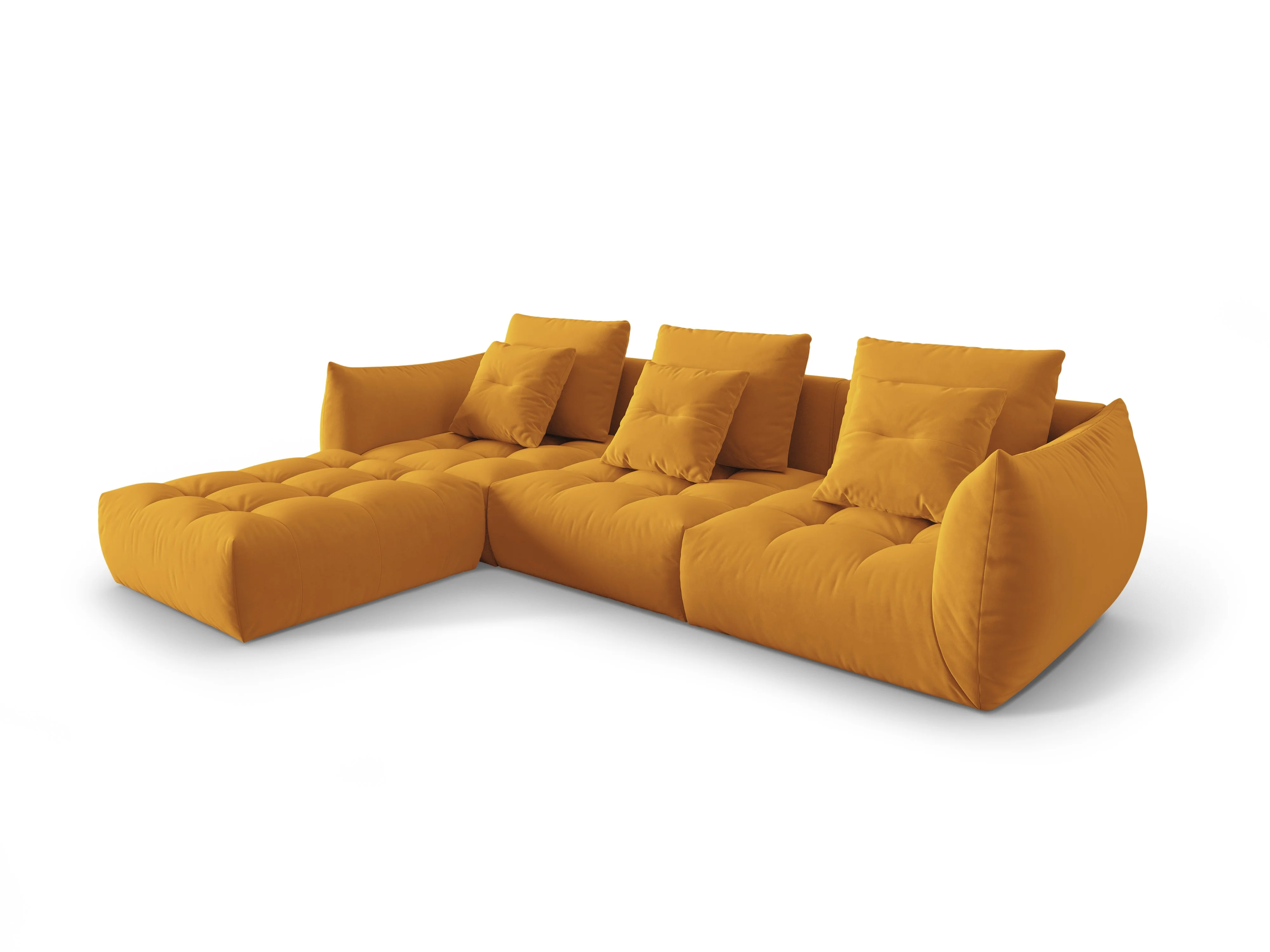 Narożnik aksamitny modułowy BLOOM żółty - Image 3