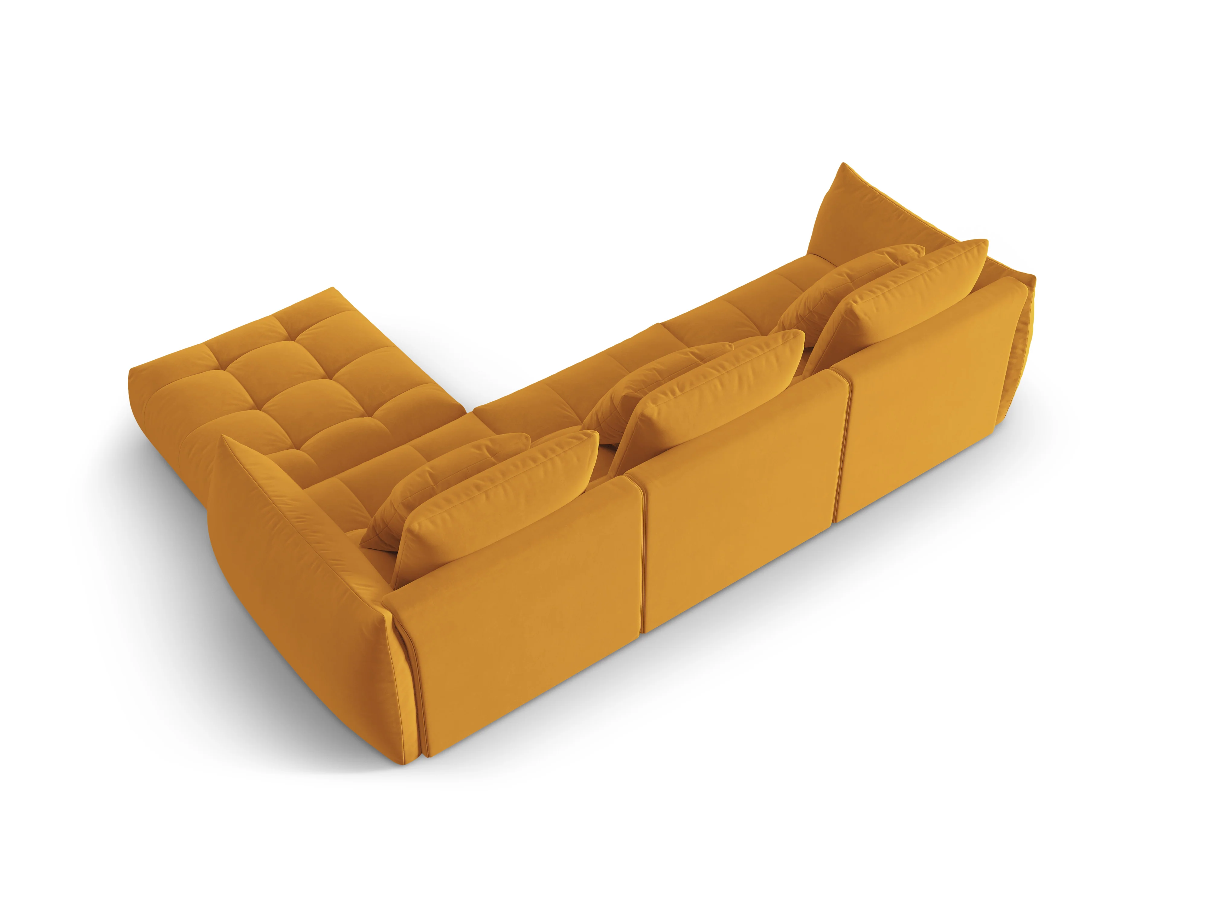 Narożnik aksamitny modułowy BLOOM żółty - Image 4