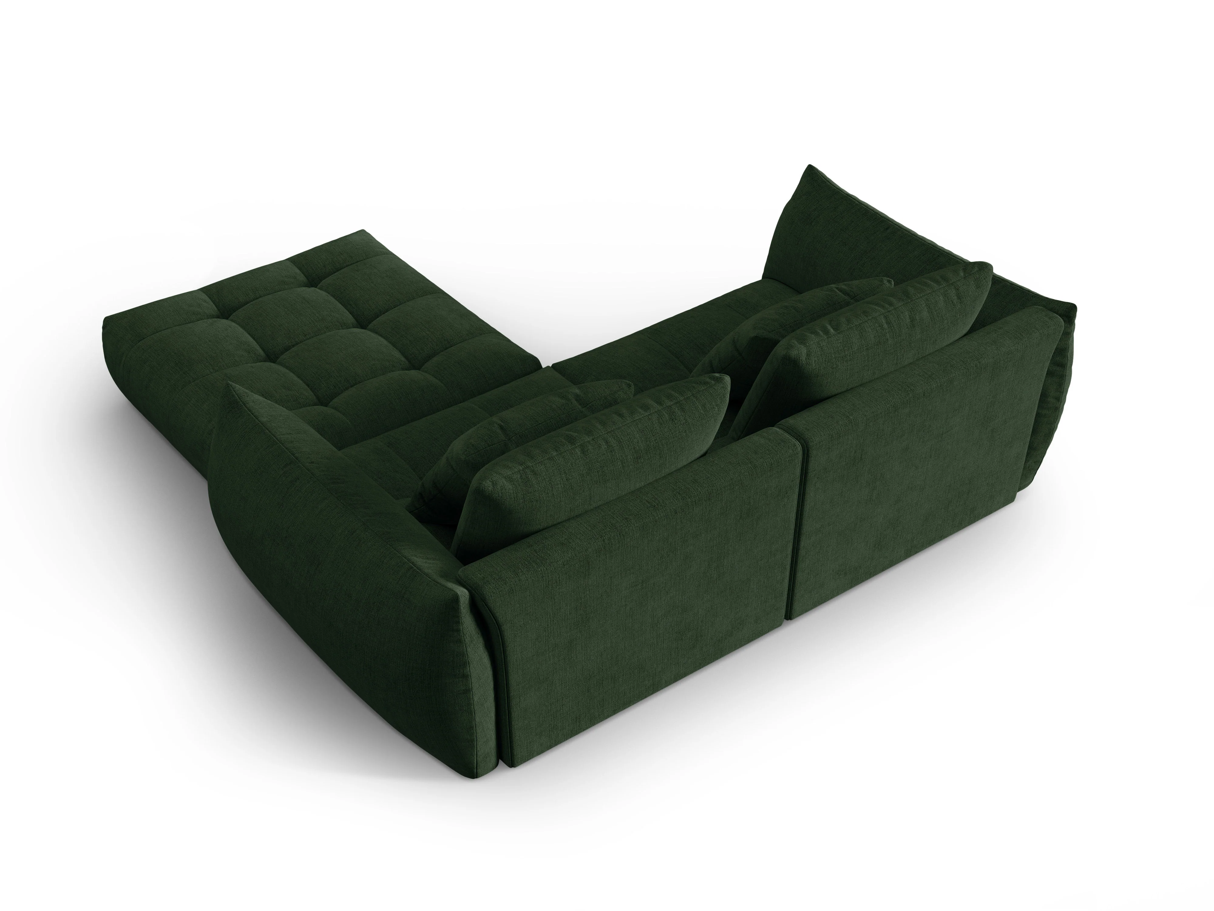 Narożnik modułowy 3-osobowy BLOOM zielony szenil - Image 4