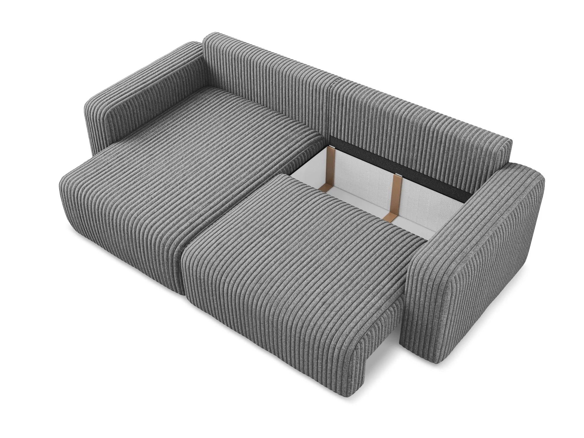 Narożnik lewostronny z funkcją spania KONA ciemnoszary sztruks - Image 6