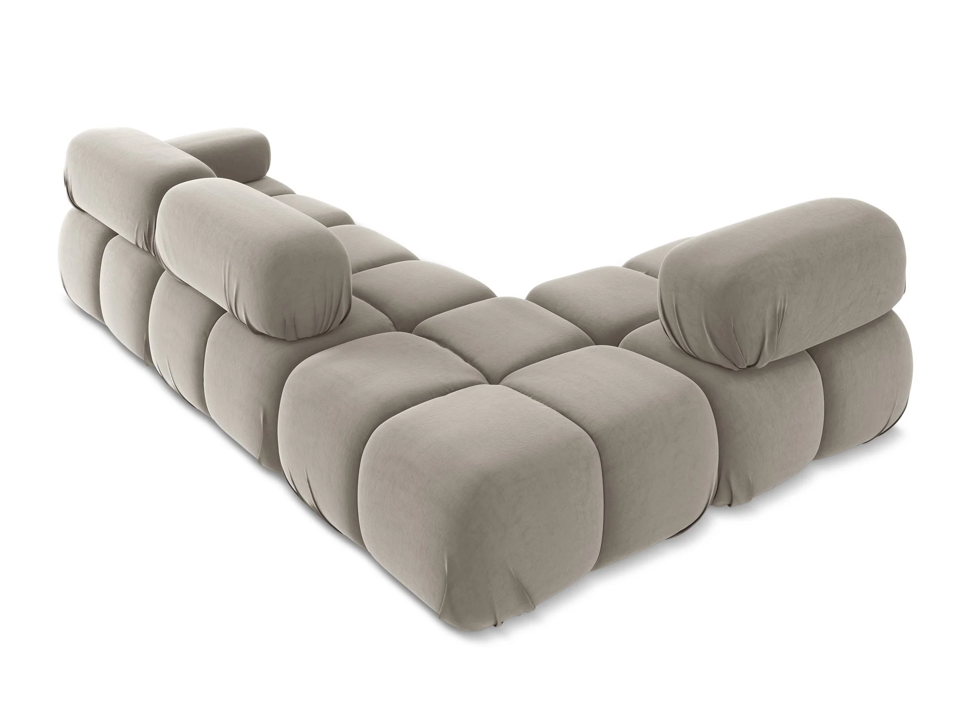 Narożnik modułowy aksamitny lewostronny LOKUA taupe - Image 7