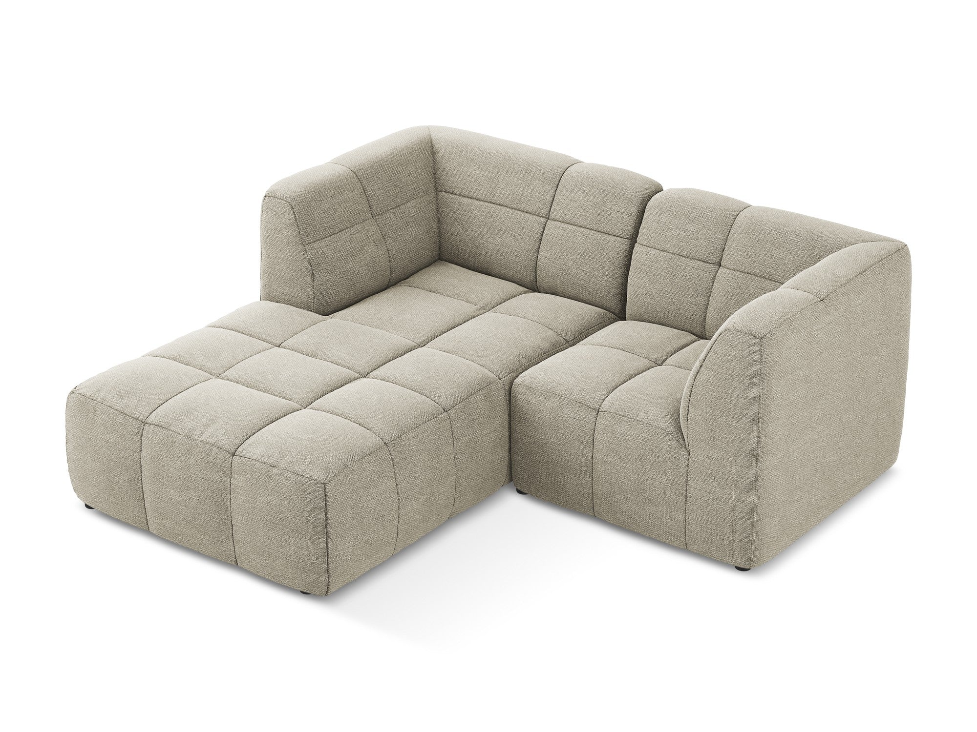 Narożnik modułowy lewostronny 2-osobowy ALOHA taupe boucle - Image 5