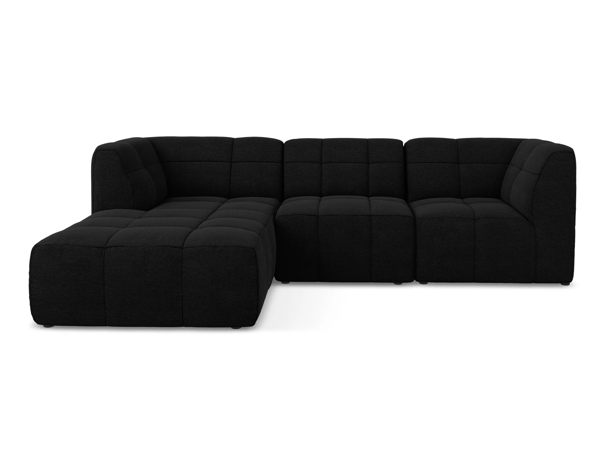 Narożnik modułowy lewostronny 3-osobowy ALOHA czarny boucle - Image 3
