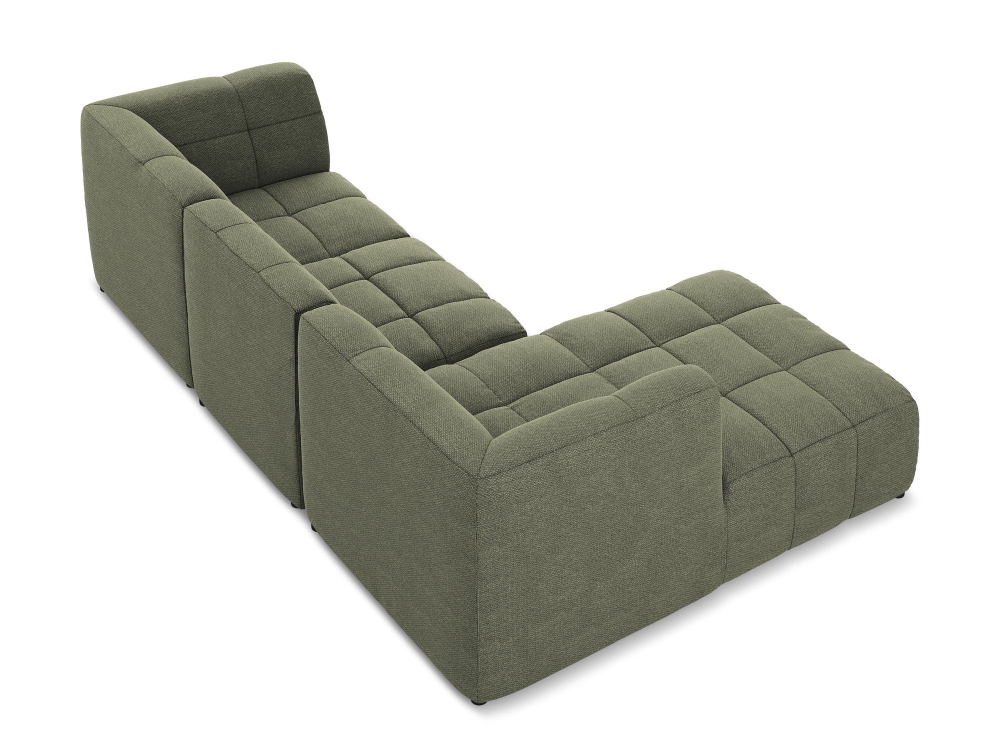 Narożnik modułowy lewostronny 3-osobowy ALOHA oliwkowy boucle - Image 6