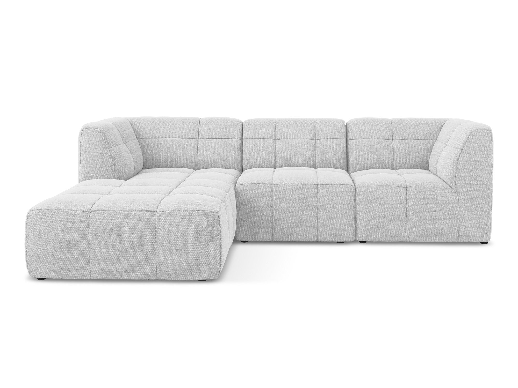 Narożnik modułowy lewostronny 3-osobowy ALOHA srebrny boucle - Image 3