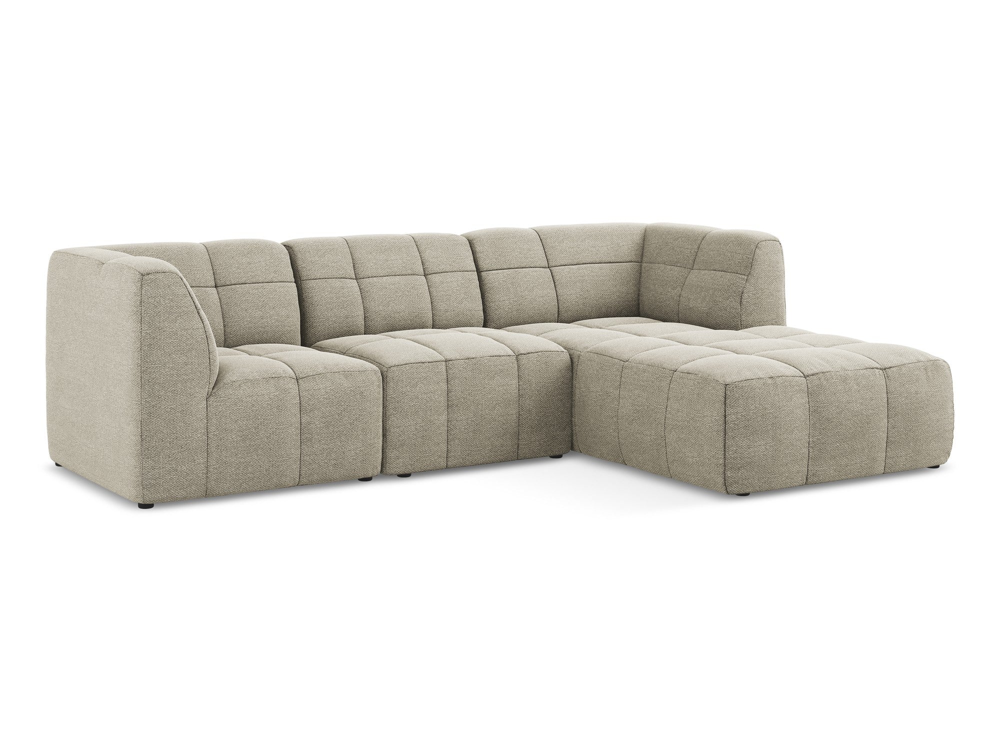 Narożnik modułowy prawostronny 3-osobowy ALOHA taupe boucle