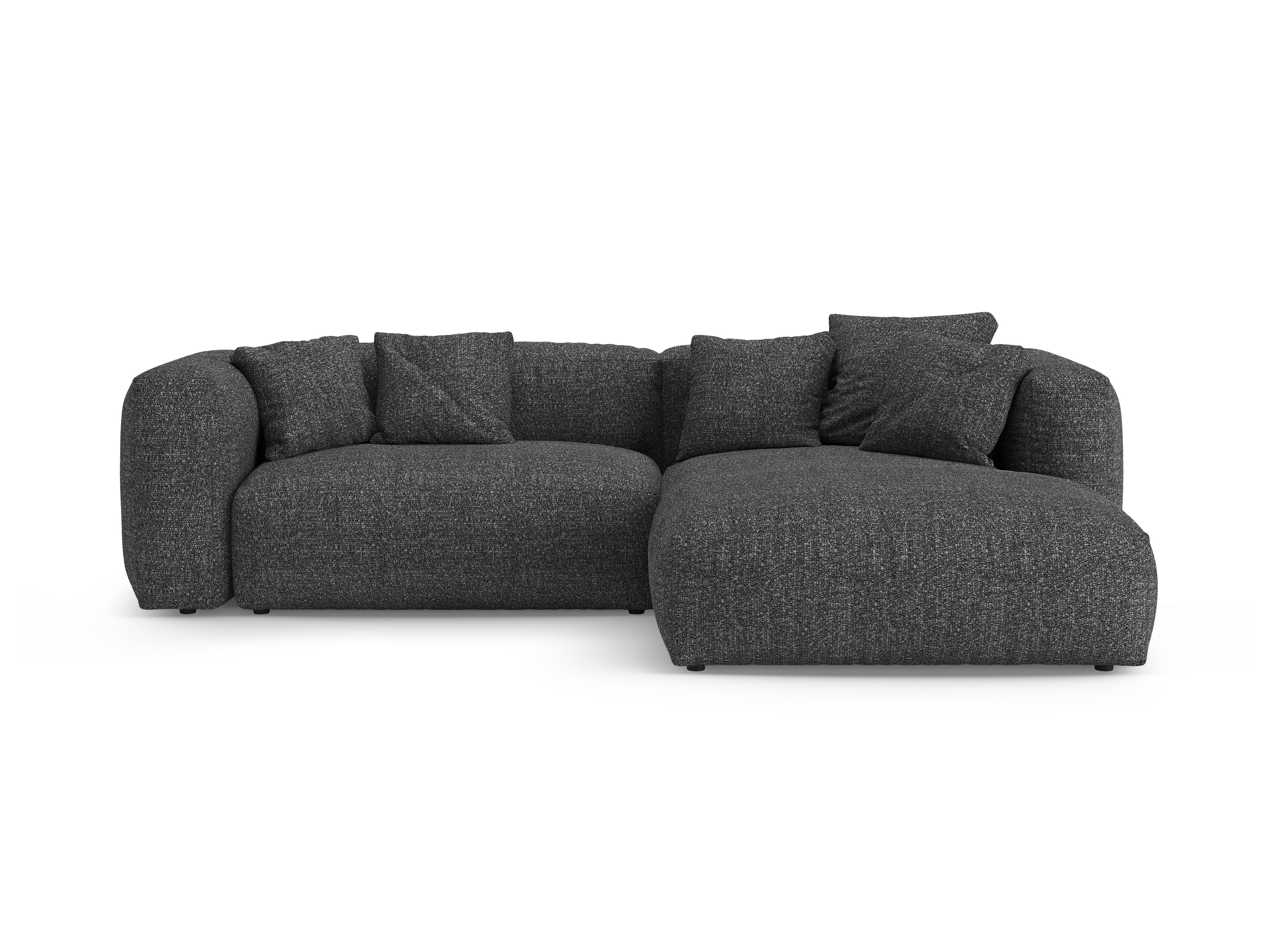 Narożnik prawostronny z funkcją spania MARTINA antracytowy boucle - Image 4