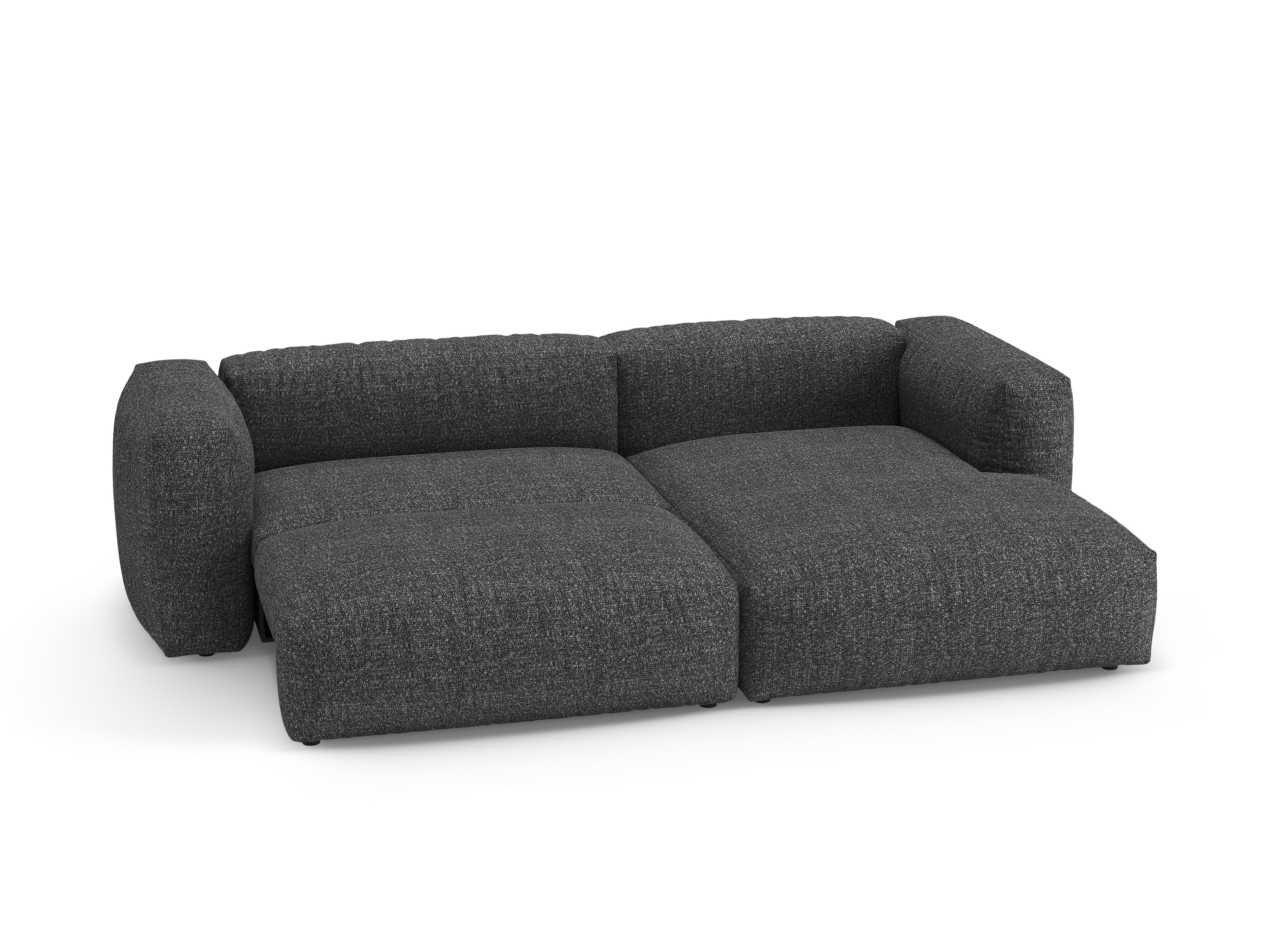 Narożnik prawostronny z funkcją spania MARTINA antracytowy boucle - Image 6