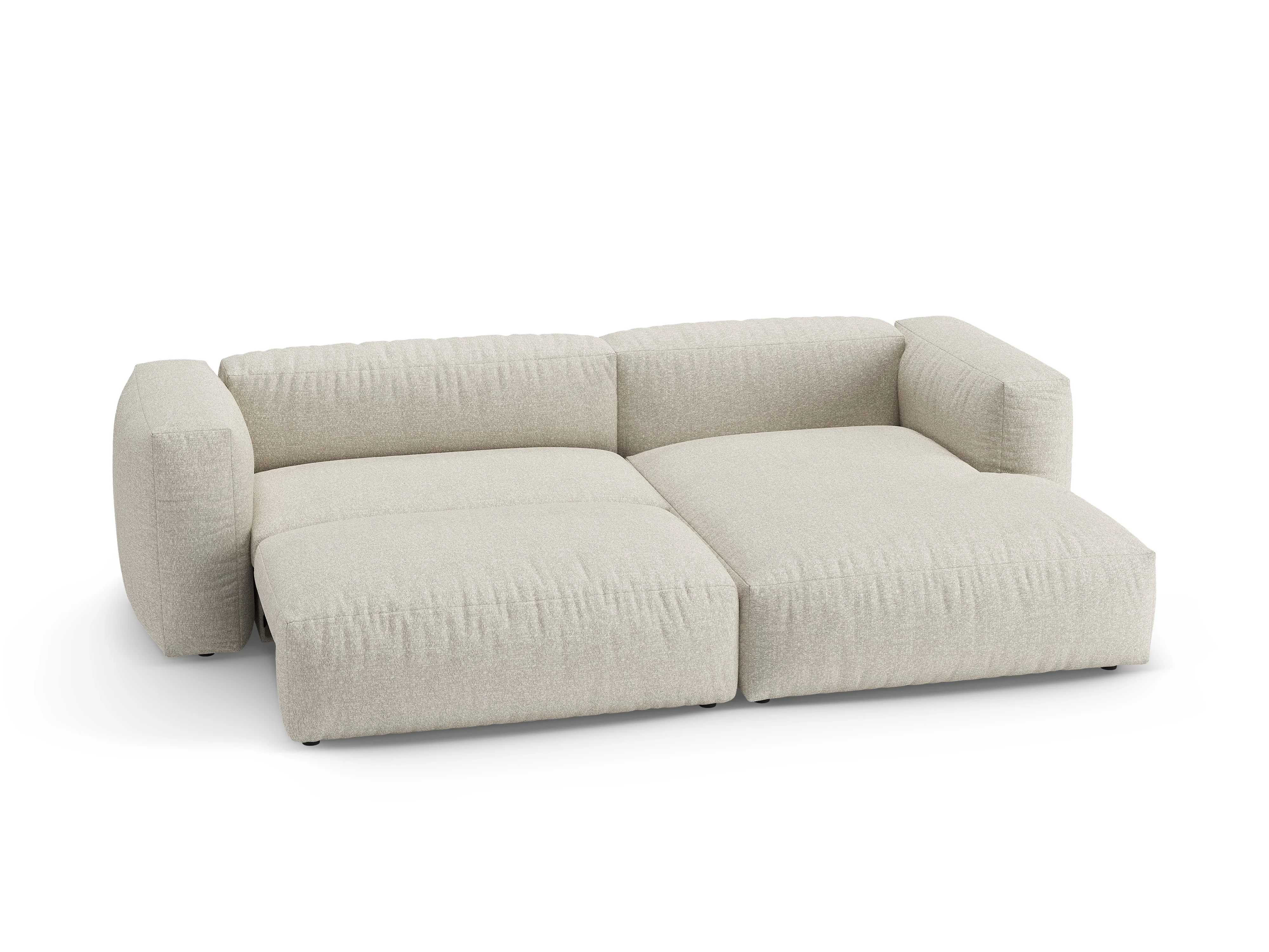 Narożnik prawostronny z funkcją spania MARTINA beżowy boucle - Image 6