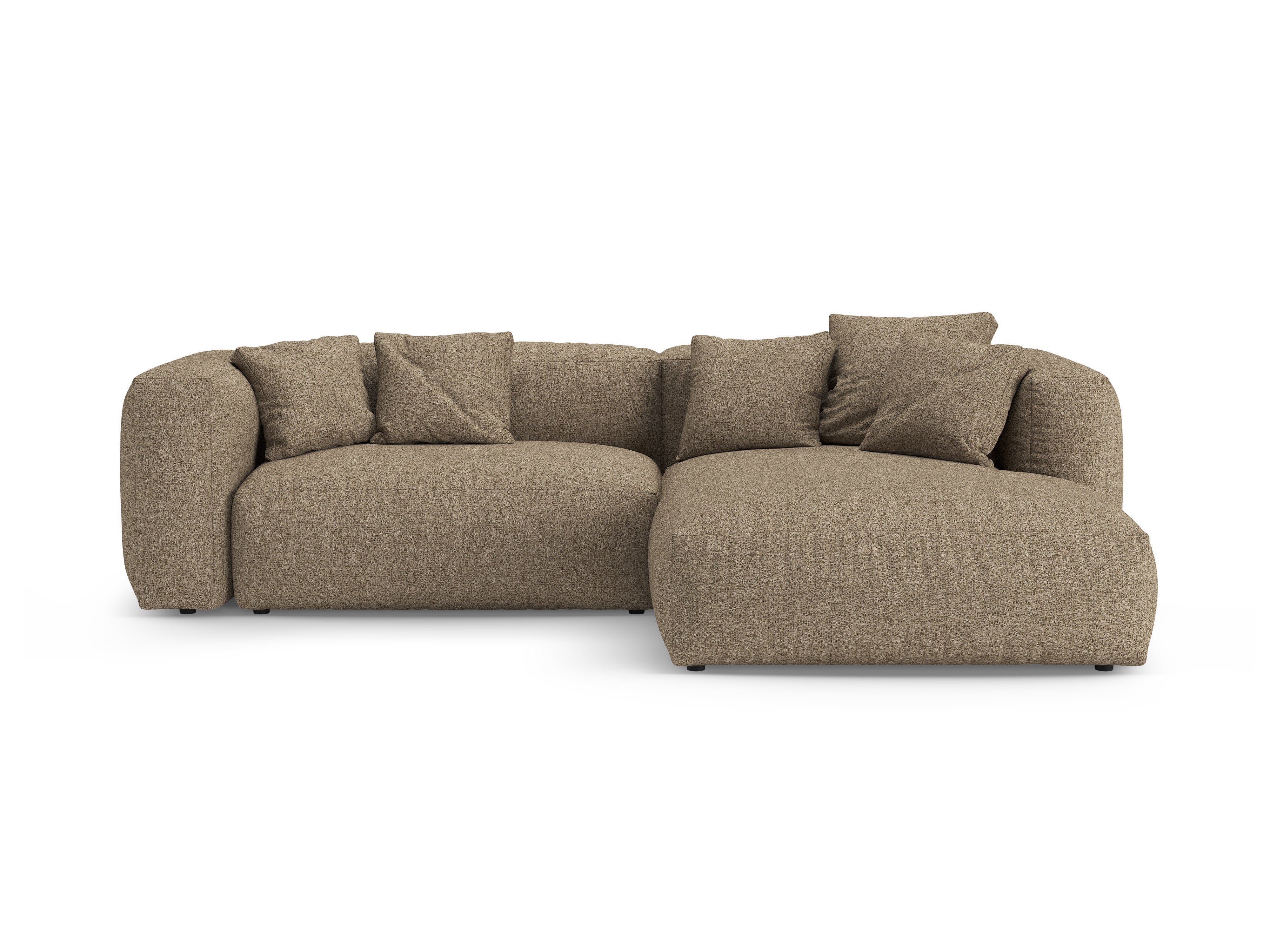 Narożnik prawostronny z funkcją spania MARTINA cappuccino boucle - Image 4