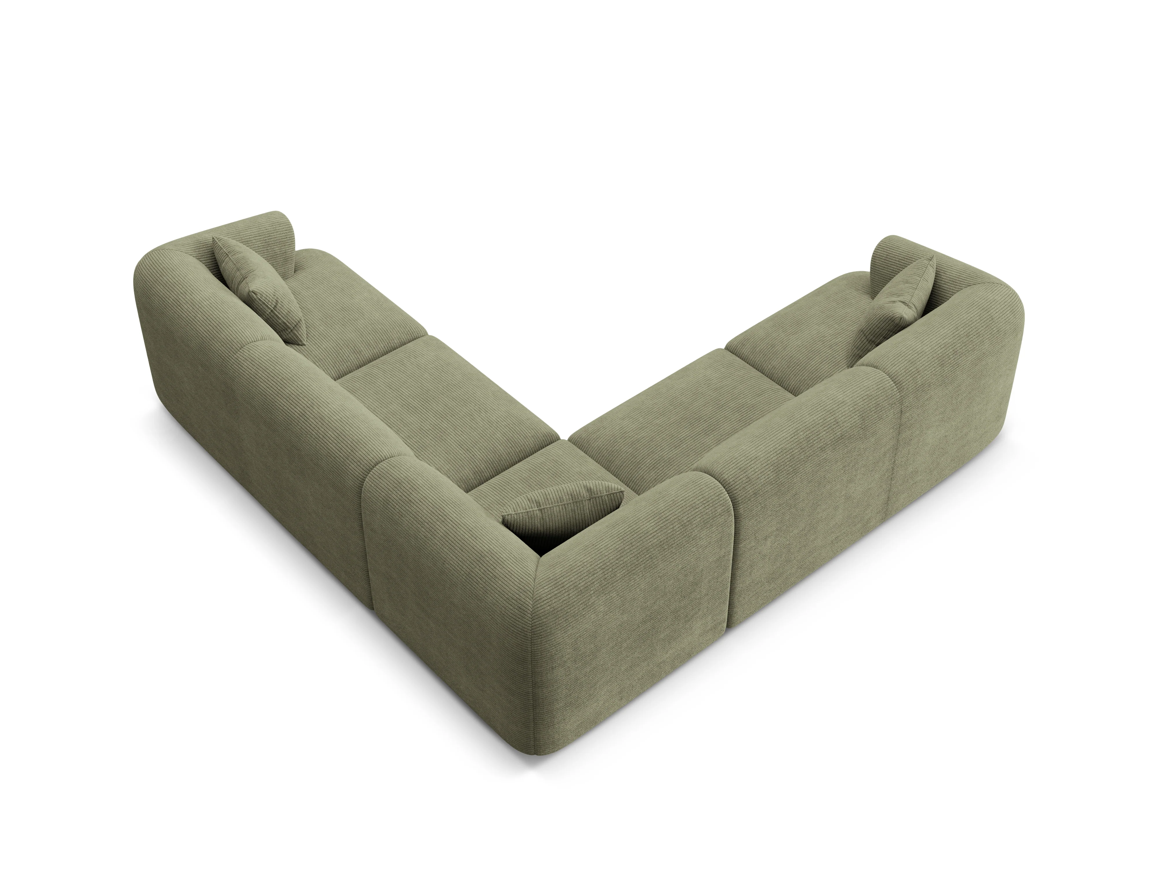 Narożnik symetryczny 4-osobowy CAMPI zielony sztruks - Image 5