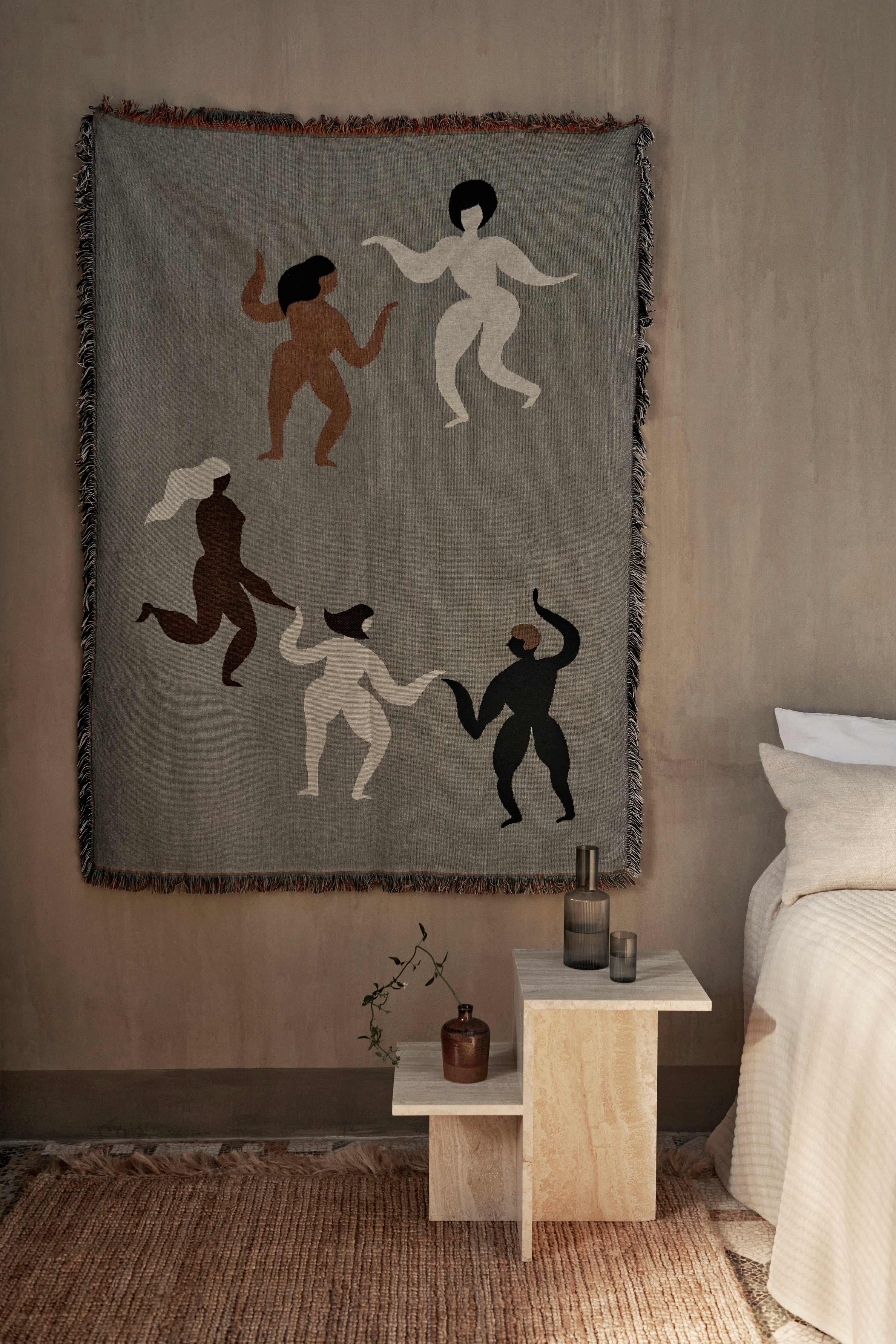 Narzuta FREE TAPESTRY jasnoszary z brązowym - Image 2