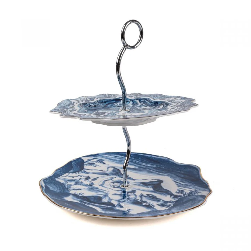 Patera CLASSIC ON ACID niebieska porcelana