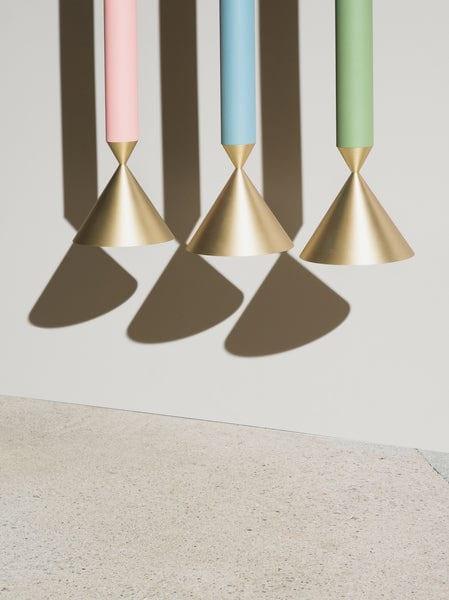 Lampa wisząca APOLLO różowy z mosiężnym wykończeniem - Image 2