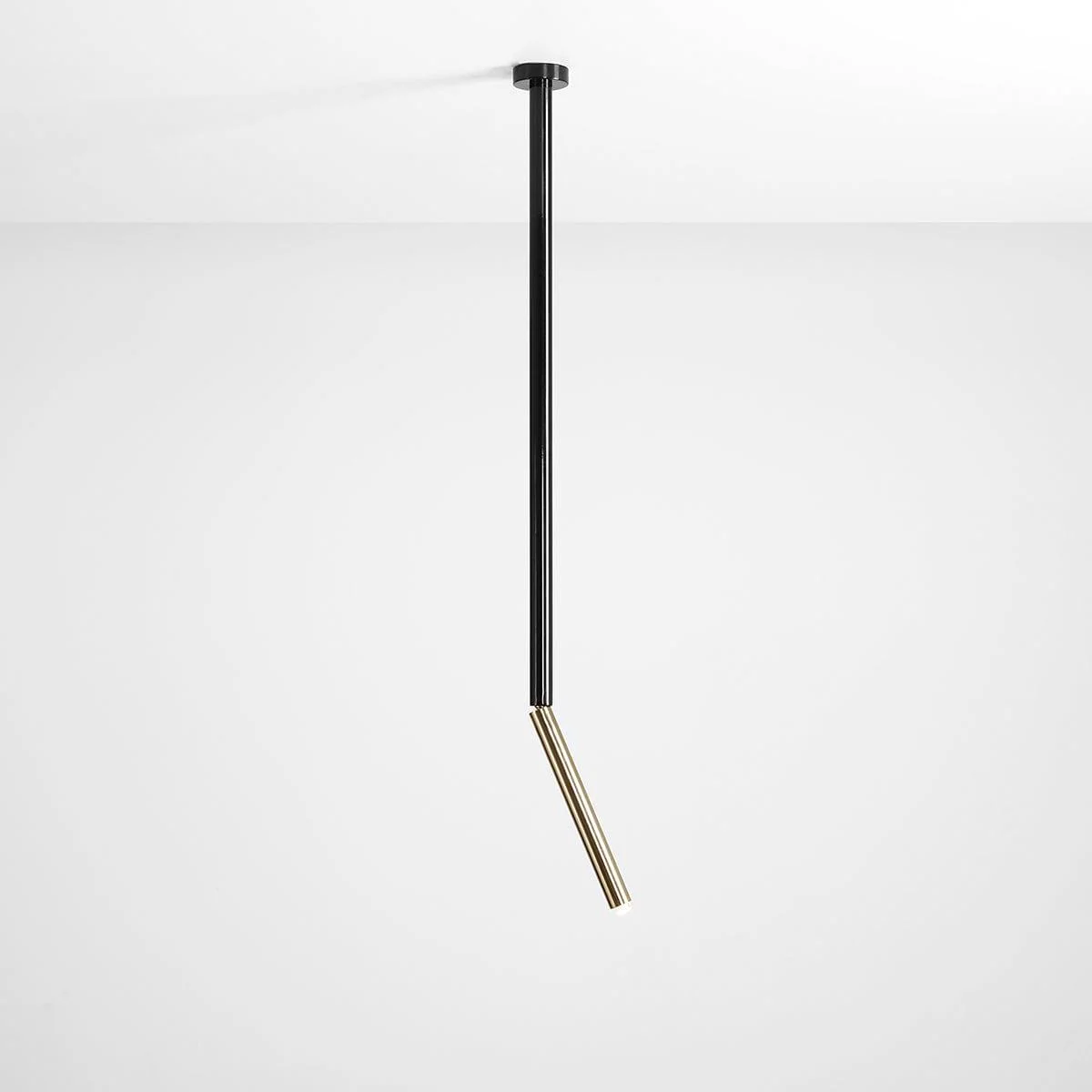 Lampa sufitowa regulowana STICK LONG czarny ze złotym wykończeniem - Image 2