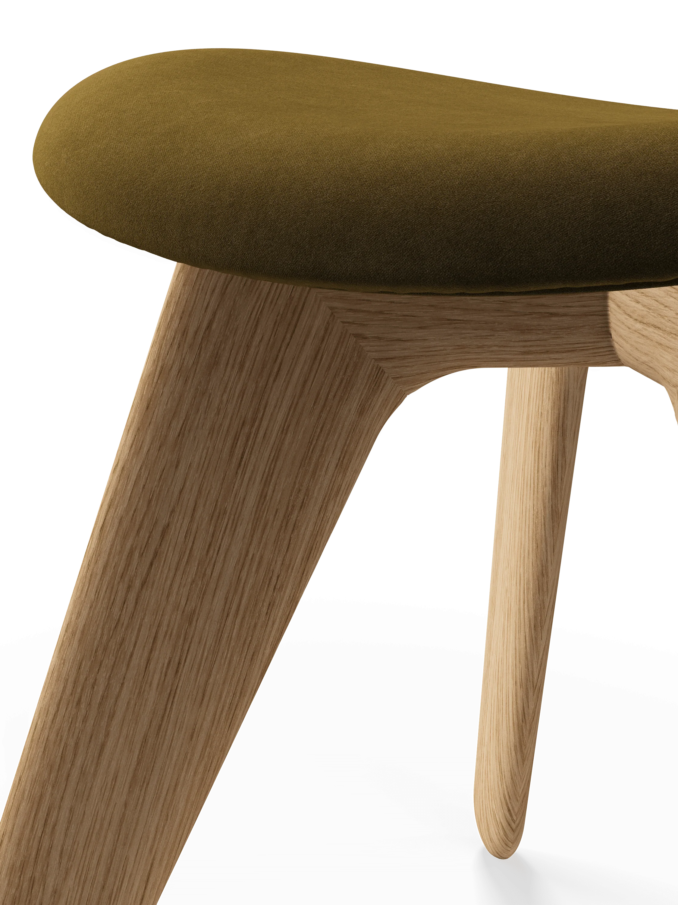Podnóżek SLAB khaki z dębową podstawą - Image 4