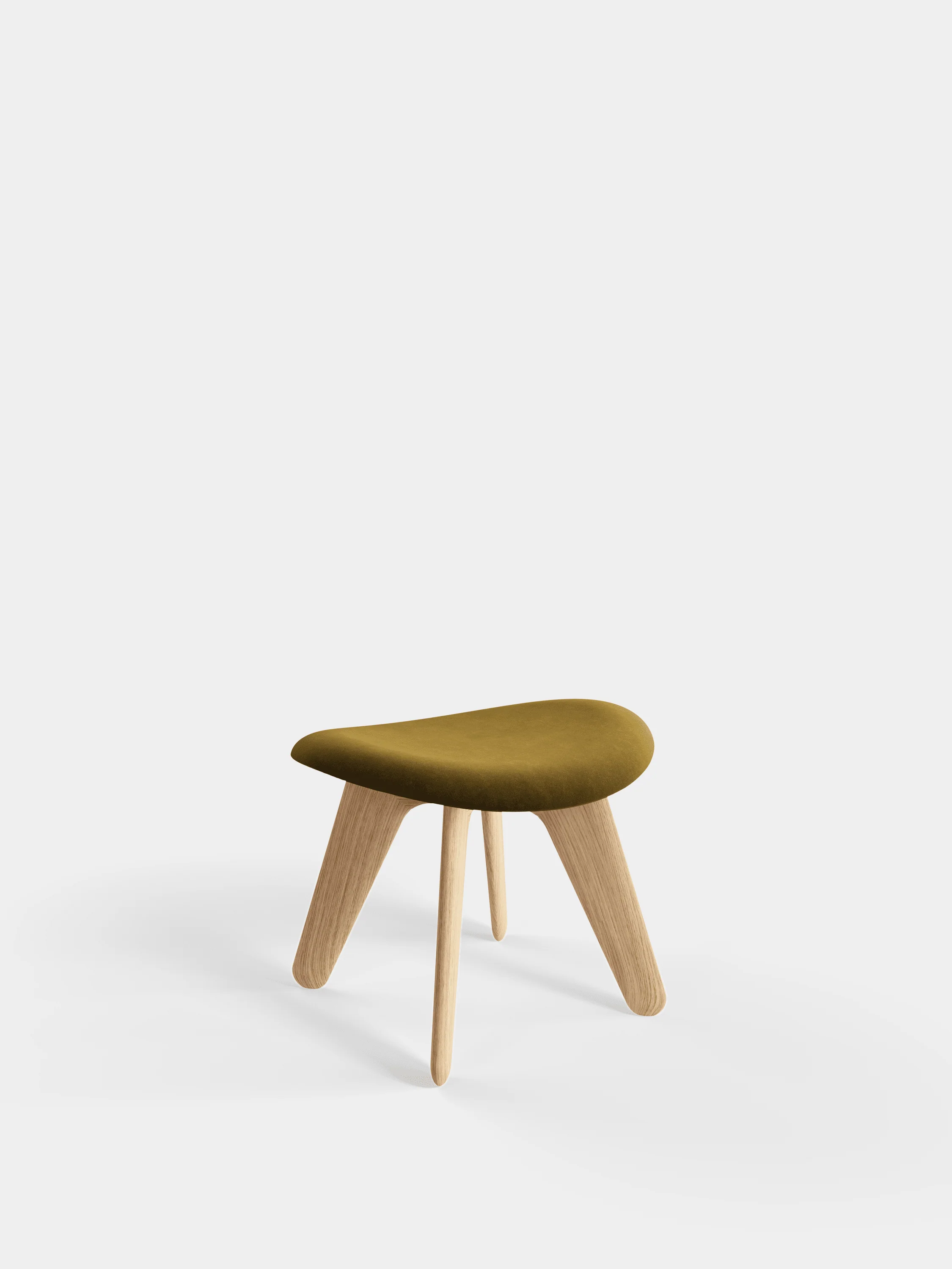 Podnóżek SLAB khaki z dębową podstawą - Image 5