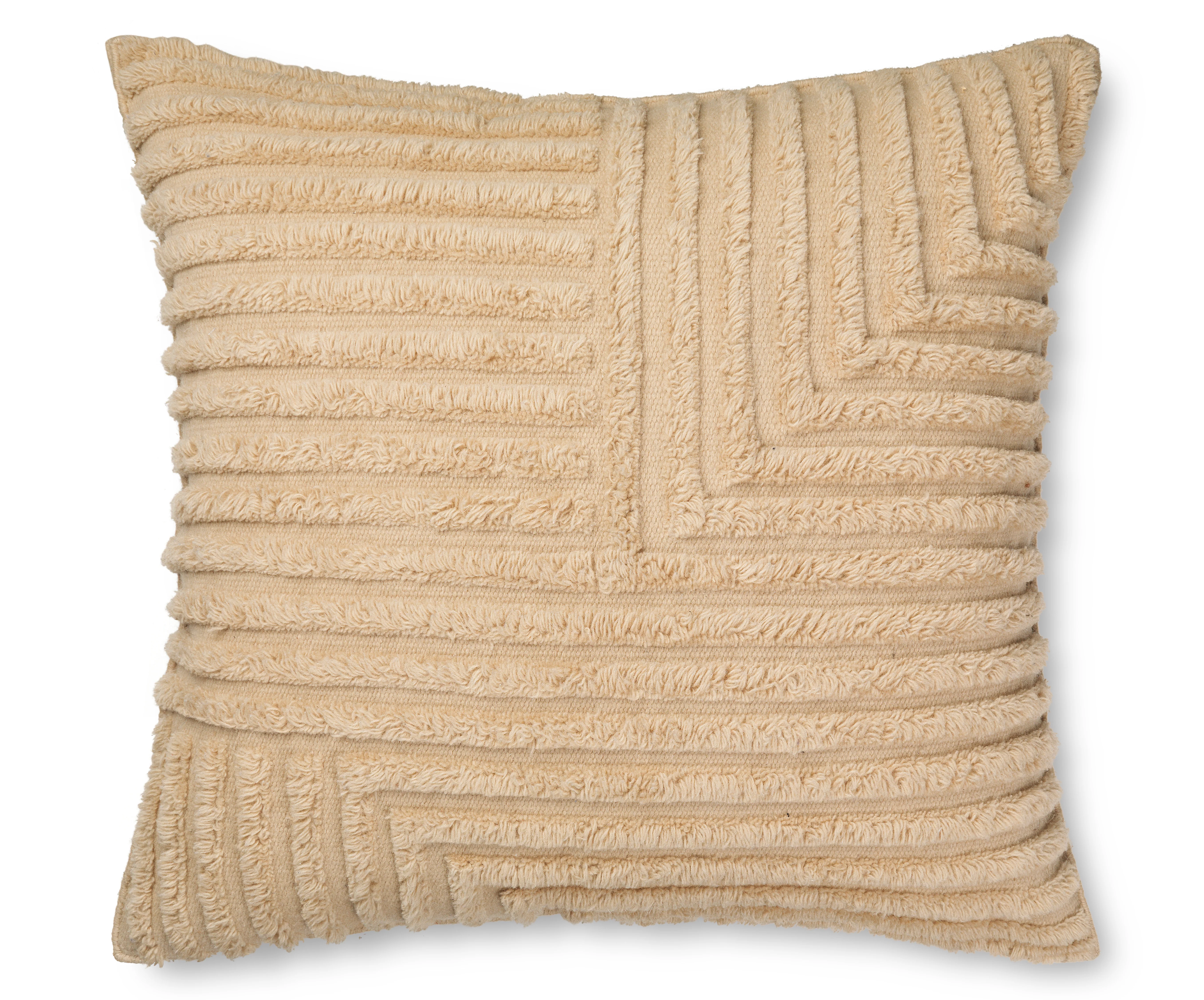 Poduszka dekoracyjna CREASE WOOL piaskowy - Image 4