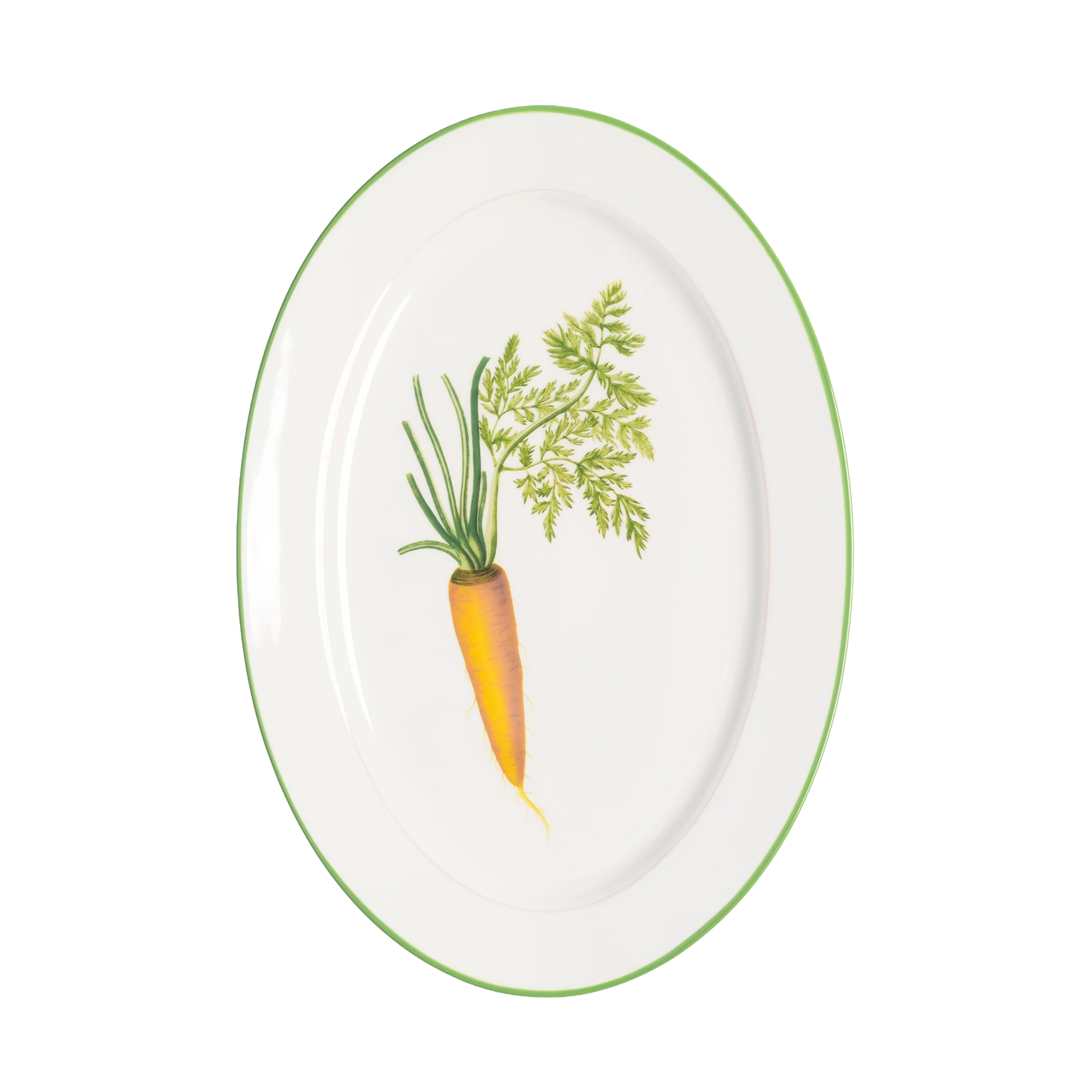 Półmisek CARROT biały z zielonym i pomarańczowym