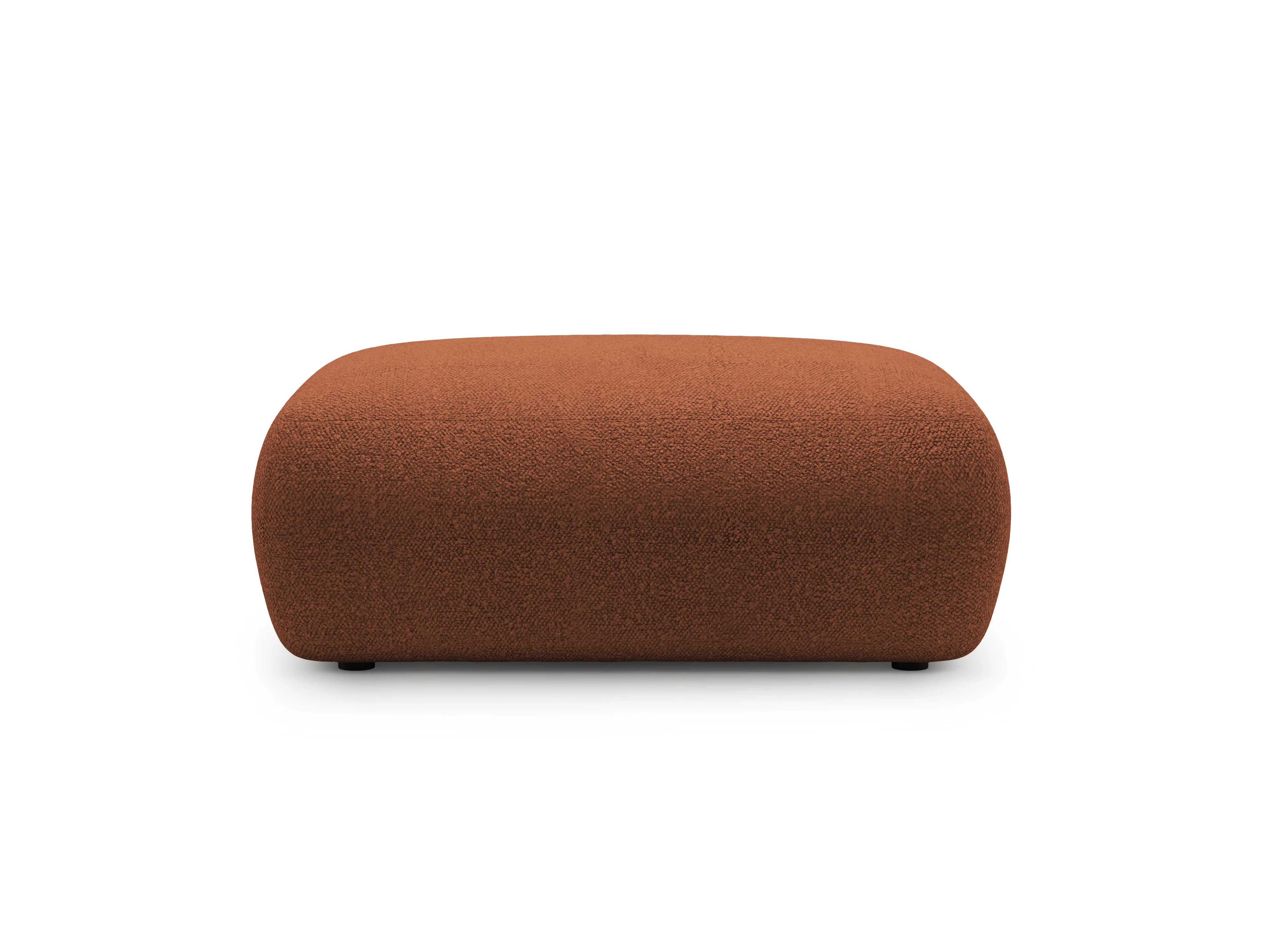 Prostokątny puf KATE terracotta boucle - Image 2