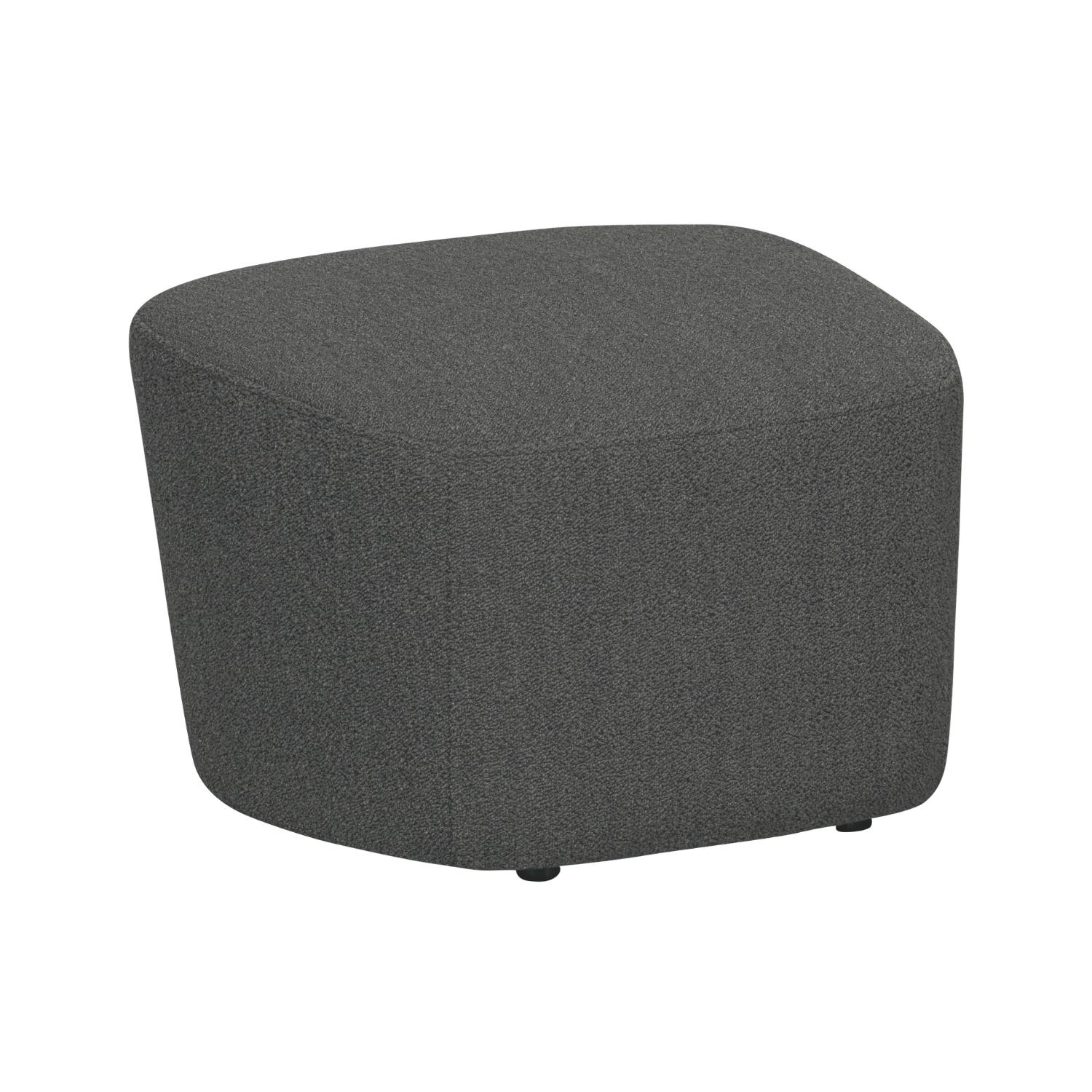 Puf LOFTY ciemnoszary bouclé