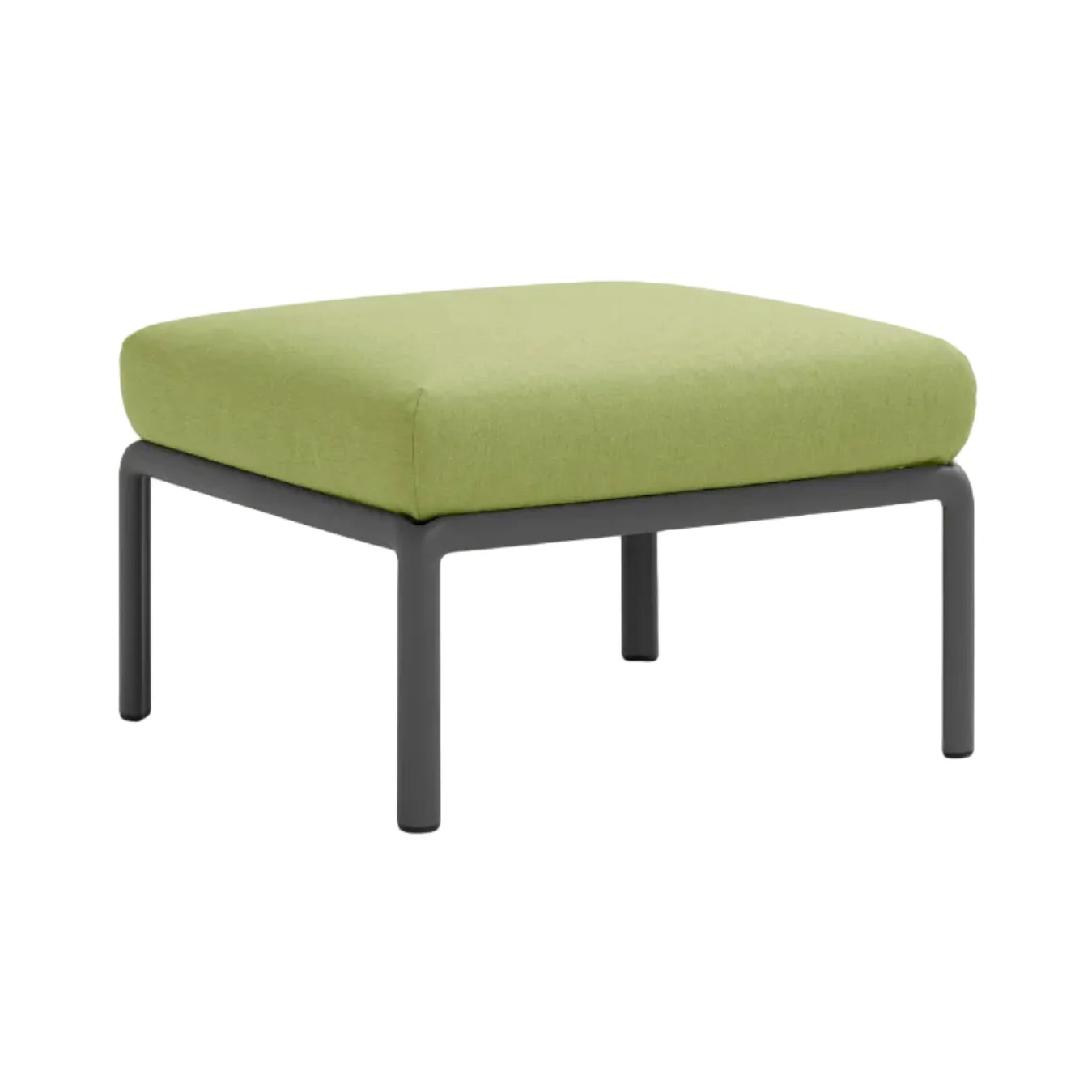 Puf zewnętrzny KOMODO zielony Sunbrella® z antracytową podstawą