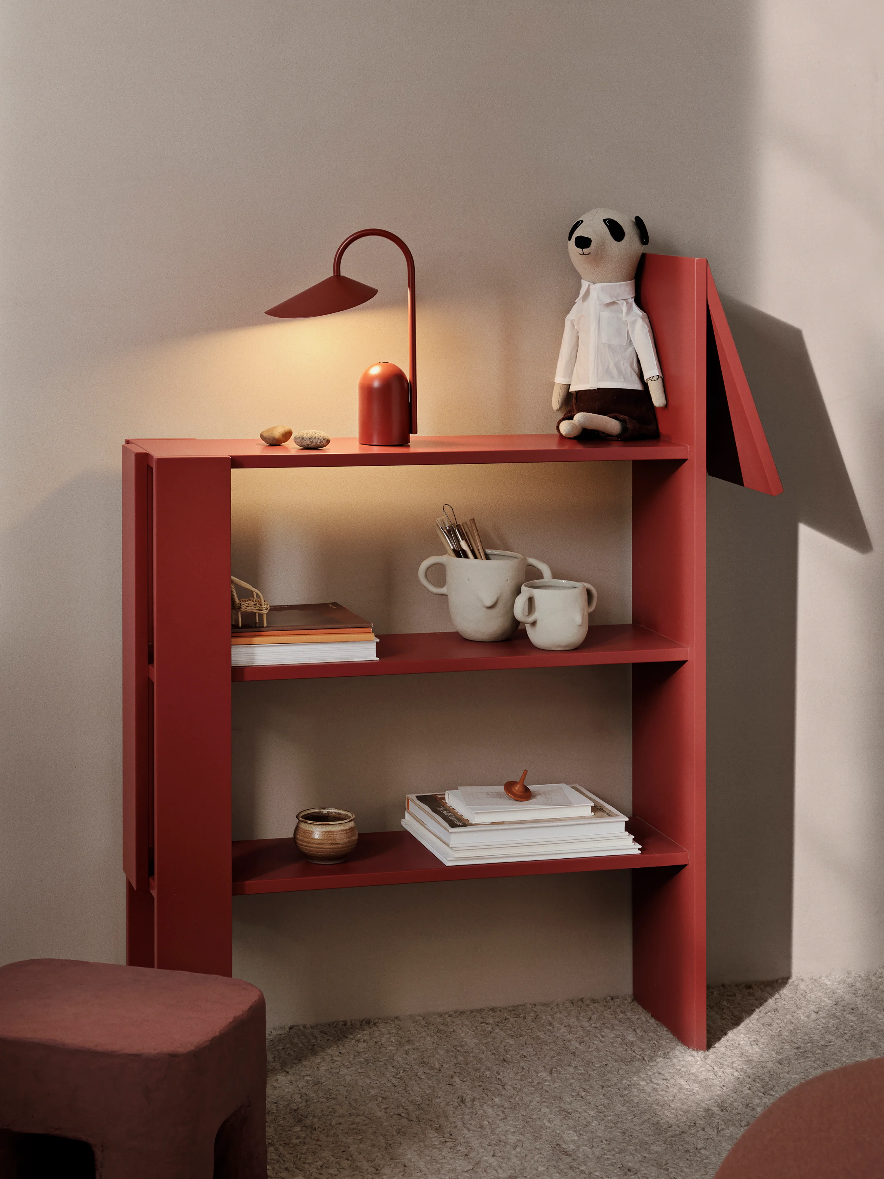 Regał HORSE BOOKCASE czerwony - Image 2