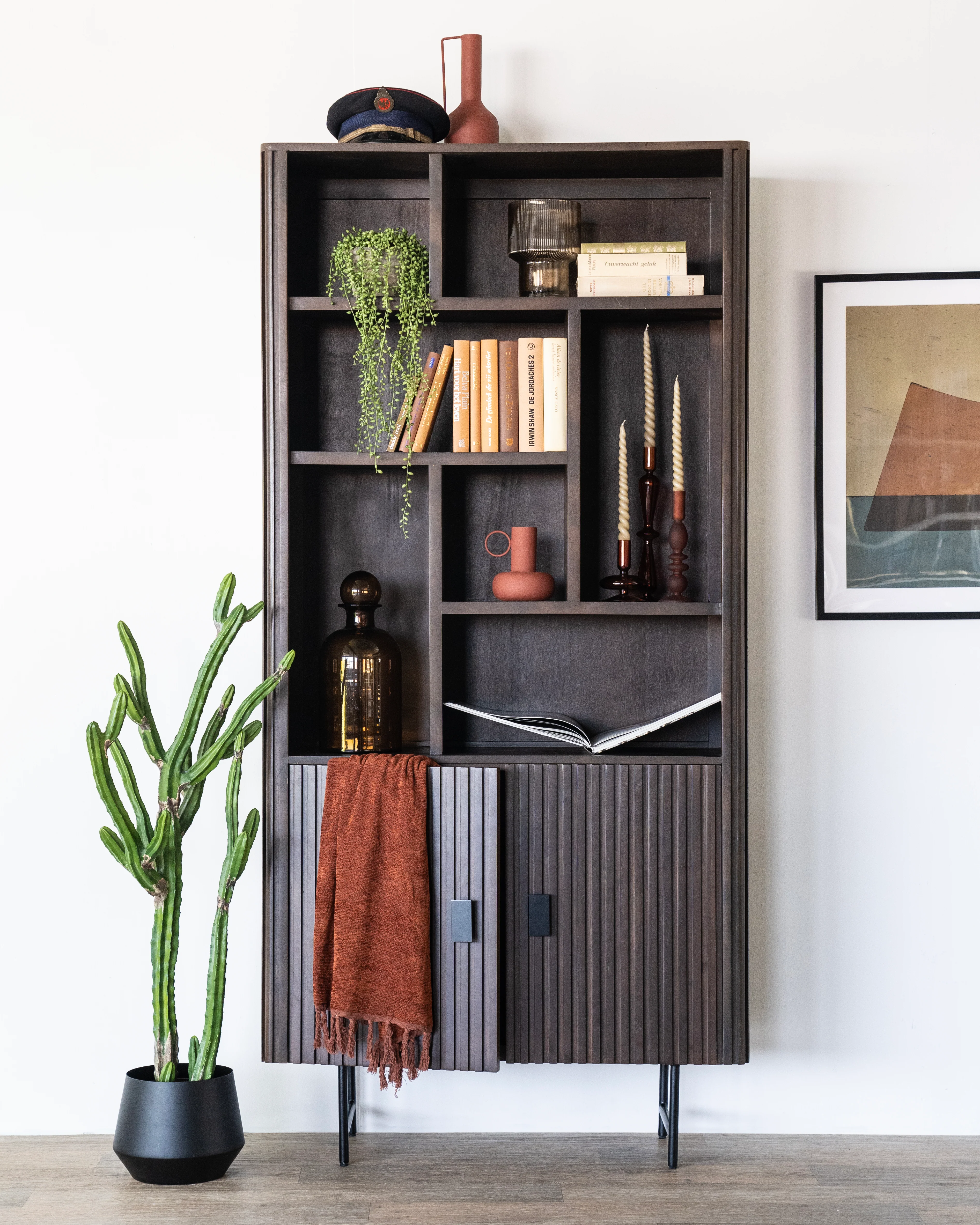 Regał REMI ciemnobrązowe drewno mango - Image 4