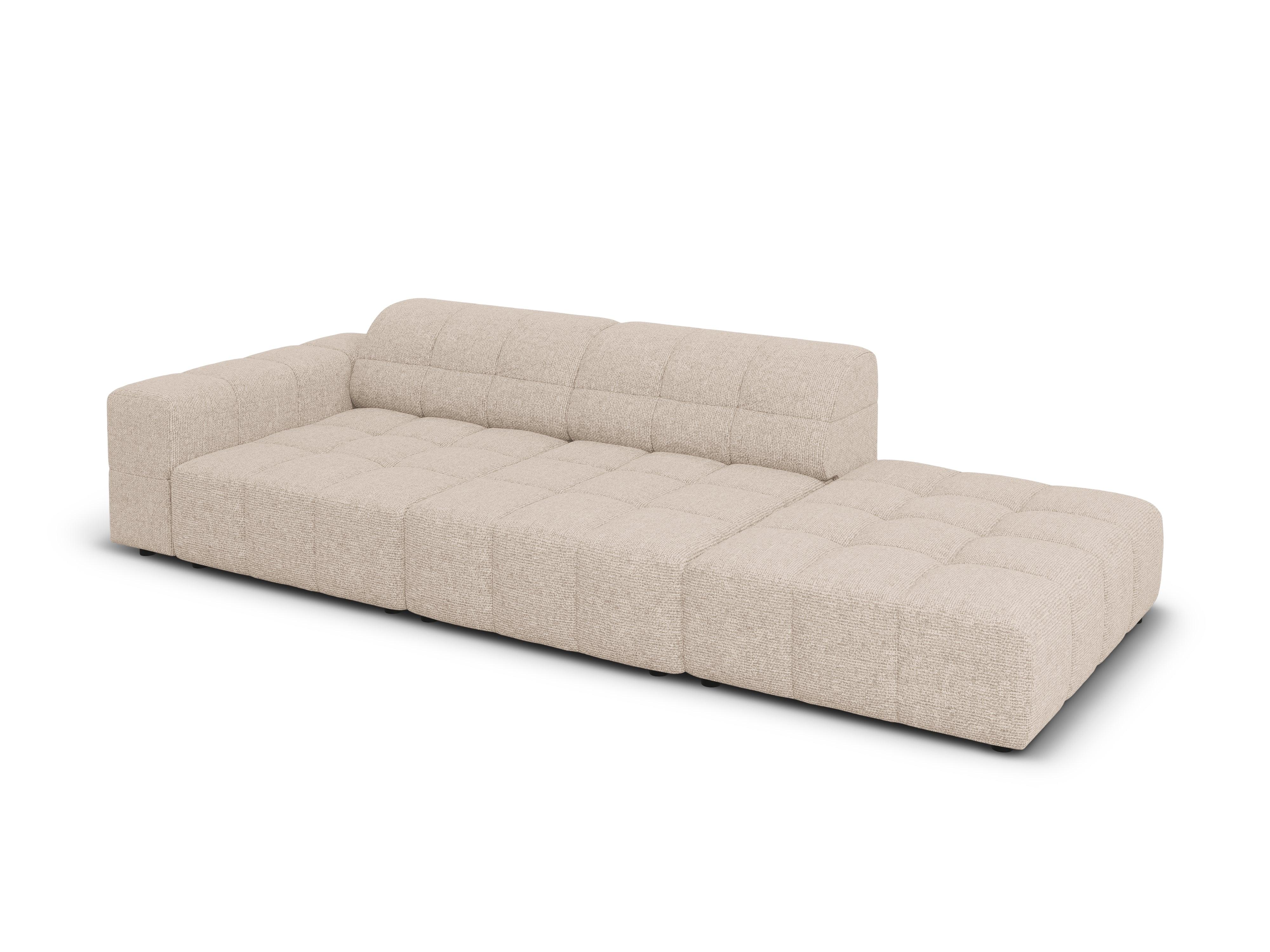 Sofa prawostronna 3-osobowa CHICAGO beżowy szenil - Image 4