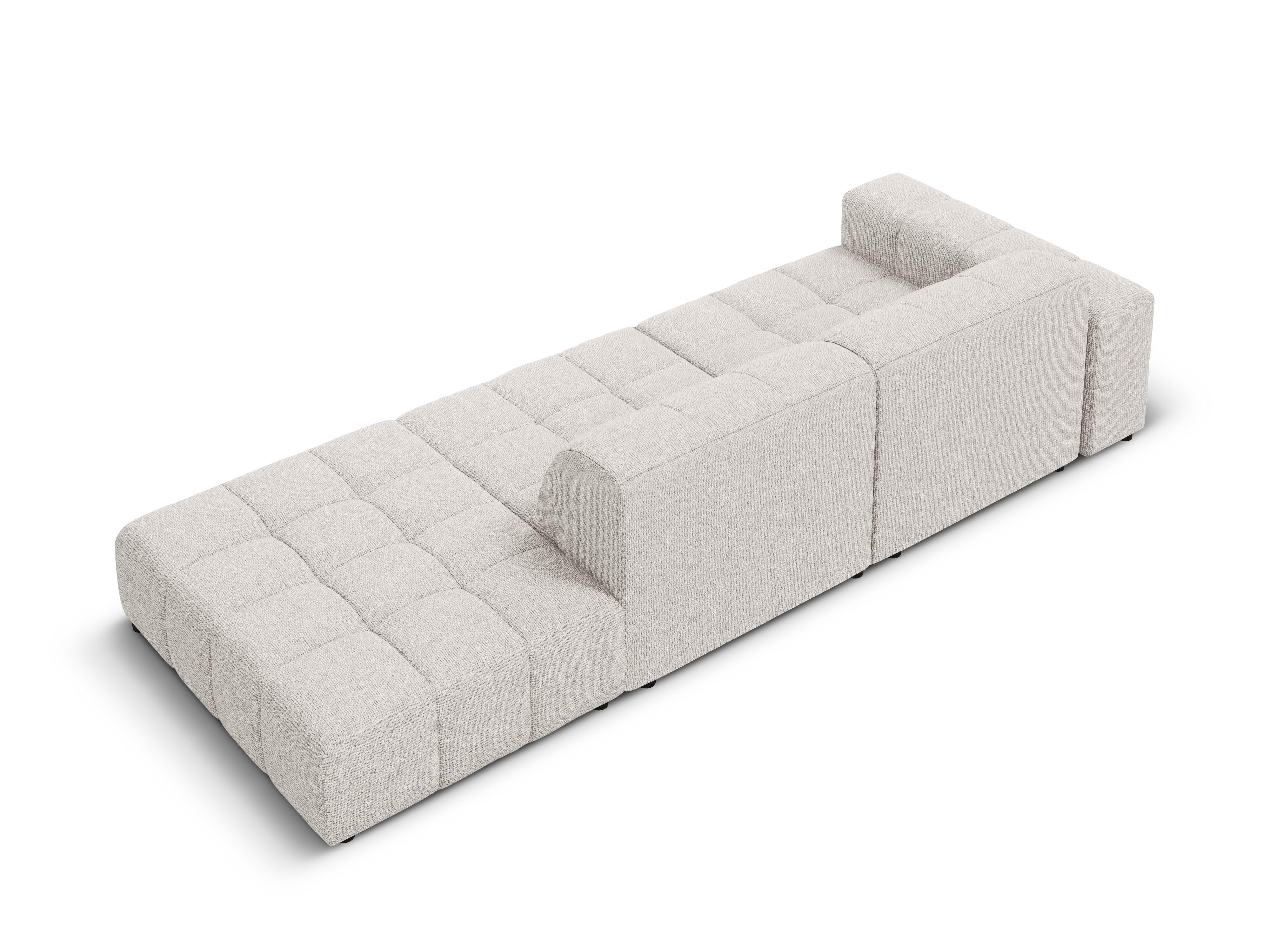 Sofa prawostronna 3-osobowa CHICAGO jasnoszary szenil - Image 5