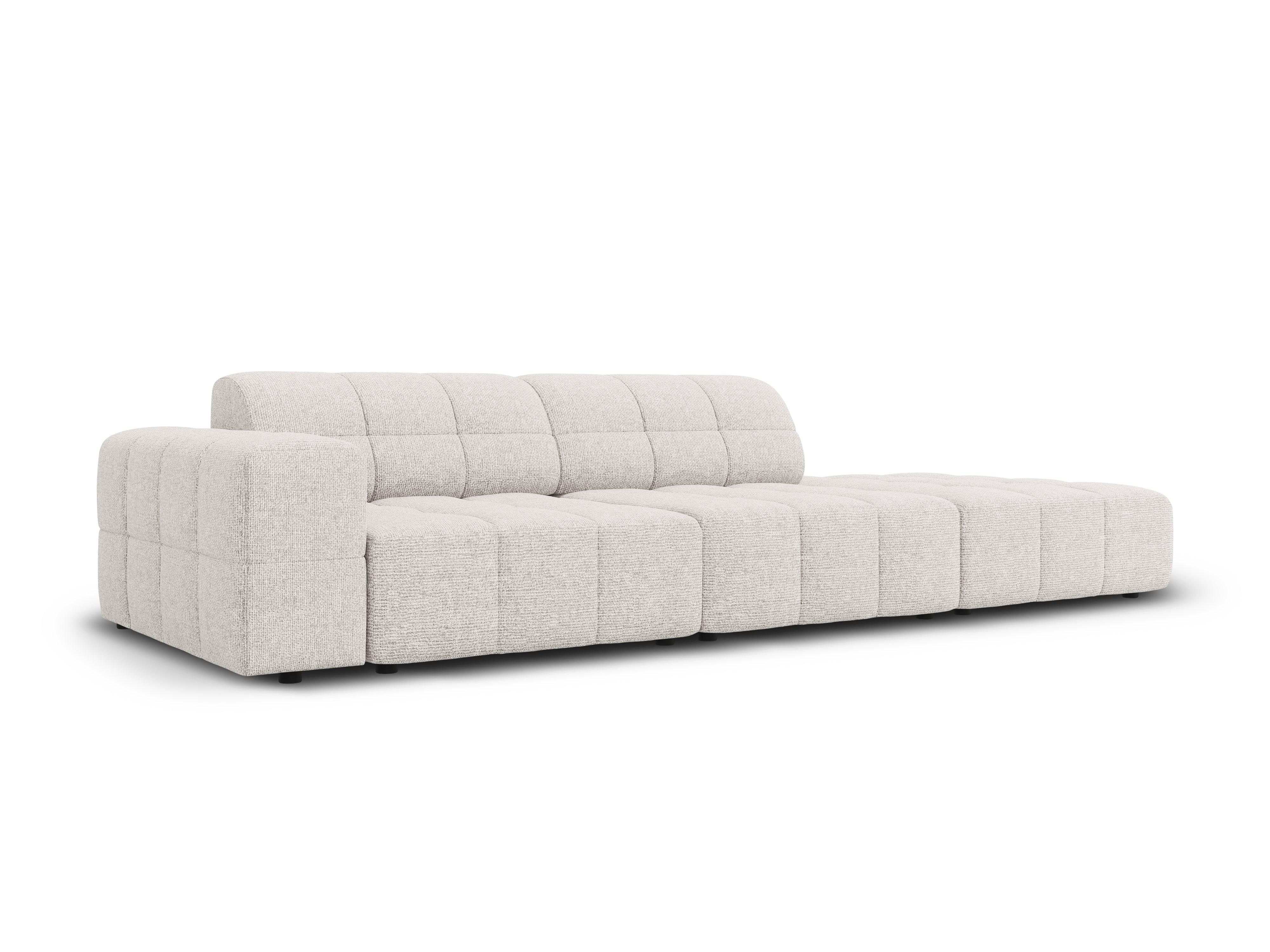 Sofa prawostronna 3-osobowa CHICAGO jasnoszary szenil - Image 7