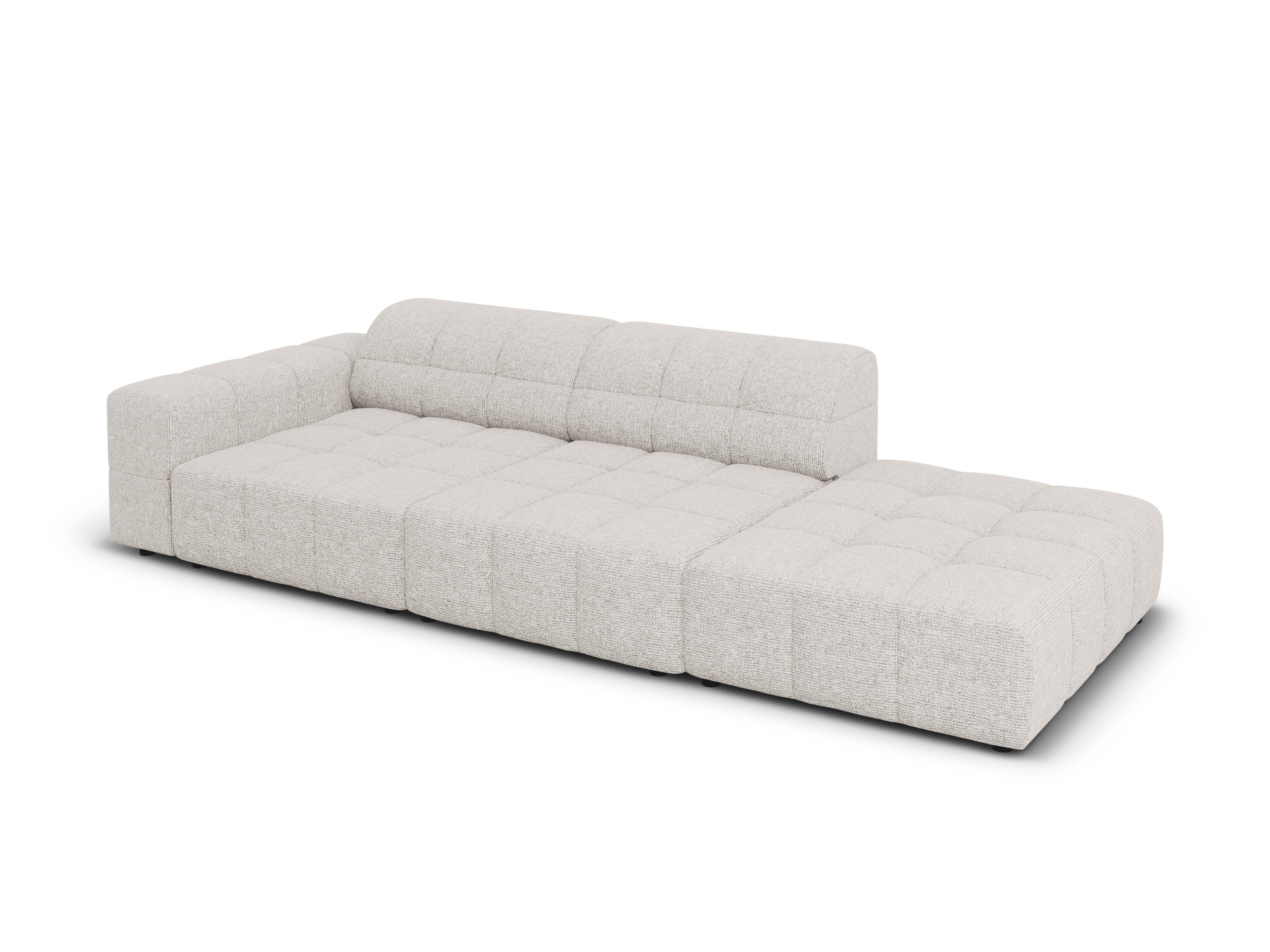 Sofa prawostronna 3-osobowa CHICAGO jasnoszary szenil - Image 9