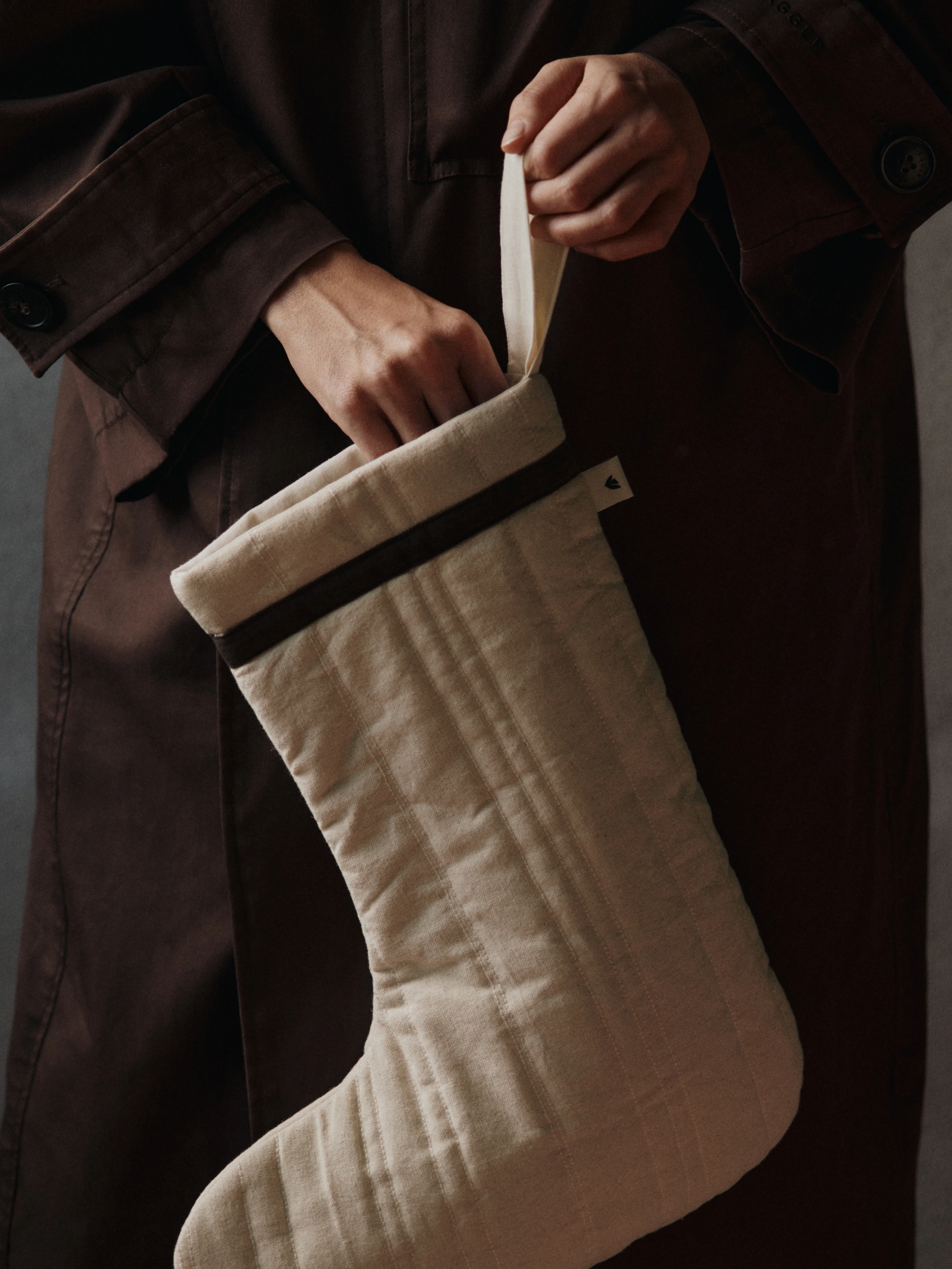 Skarpeta na prezenty VARI QUILTED CHRISTMAS STOCKING zielony z białym - Image 3