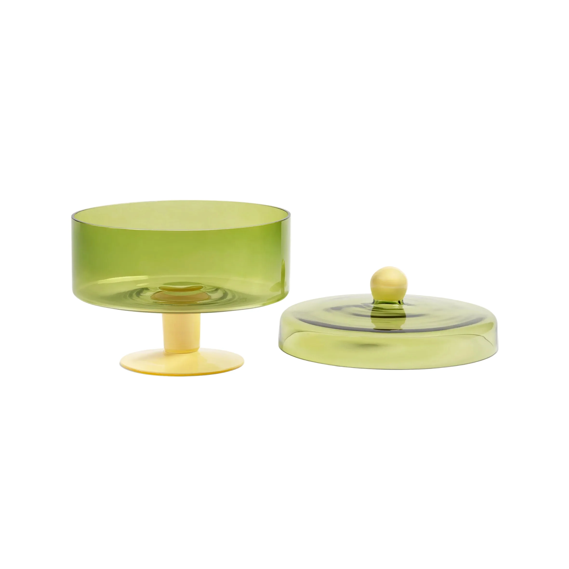 Patera z pokrywką DUO zielony z żółtym - Image 3