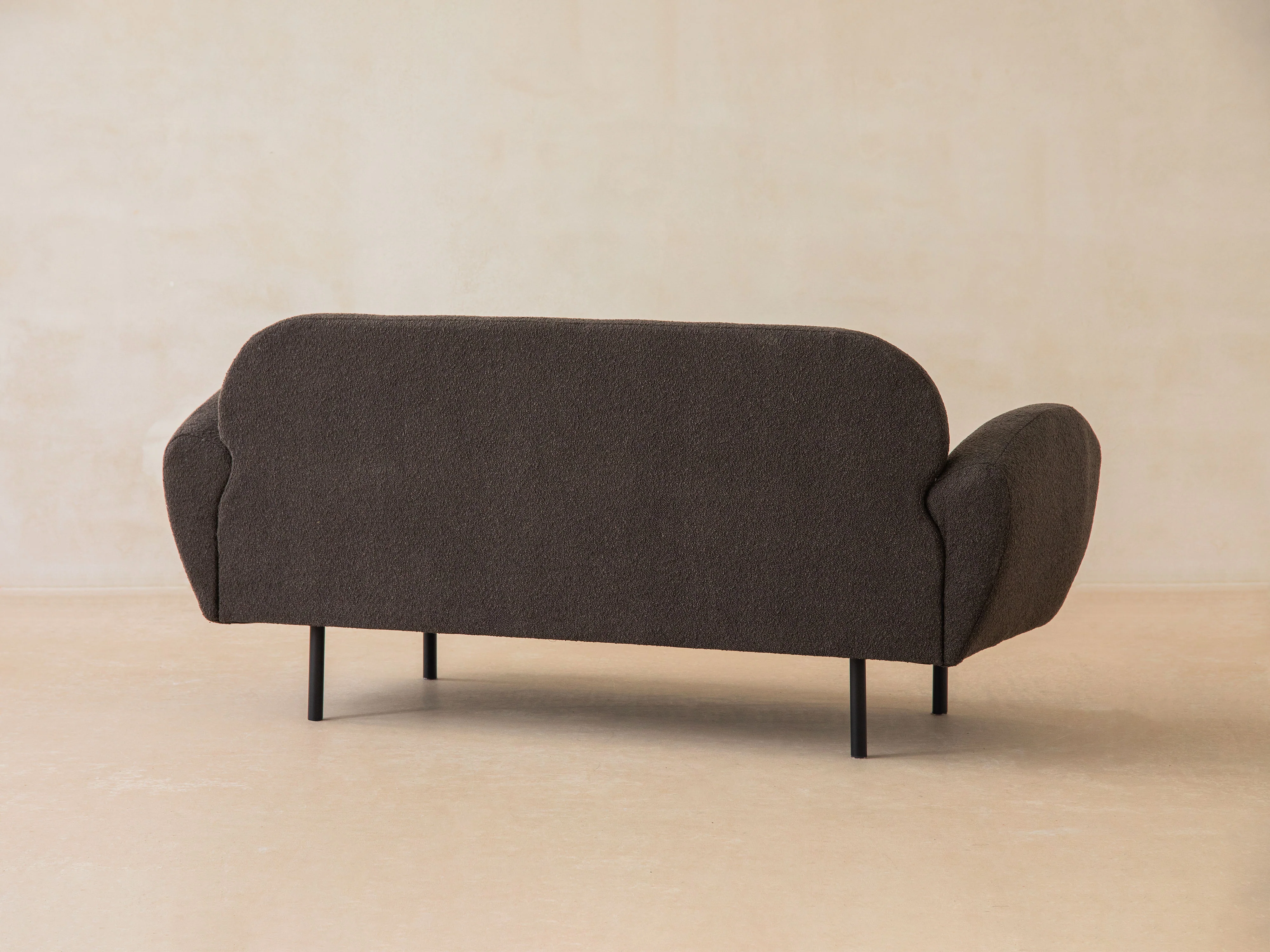 Sofa aksamitna 3-osobowa POPPY czarny - Image 10