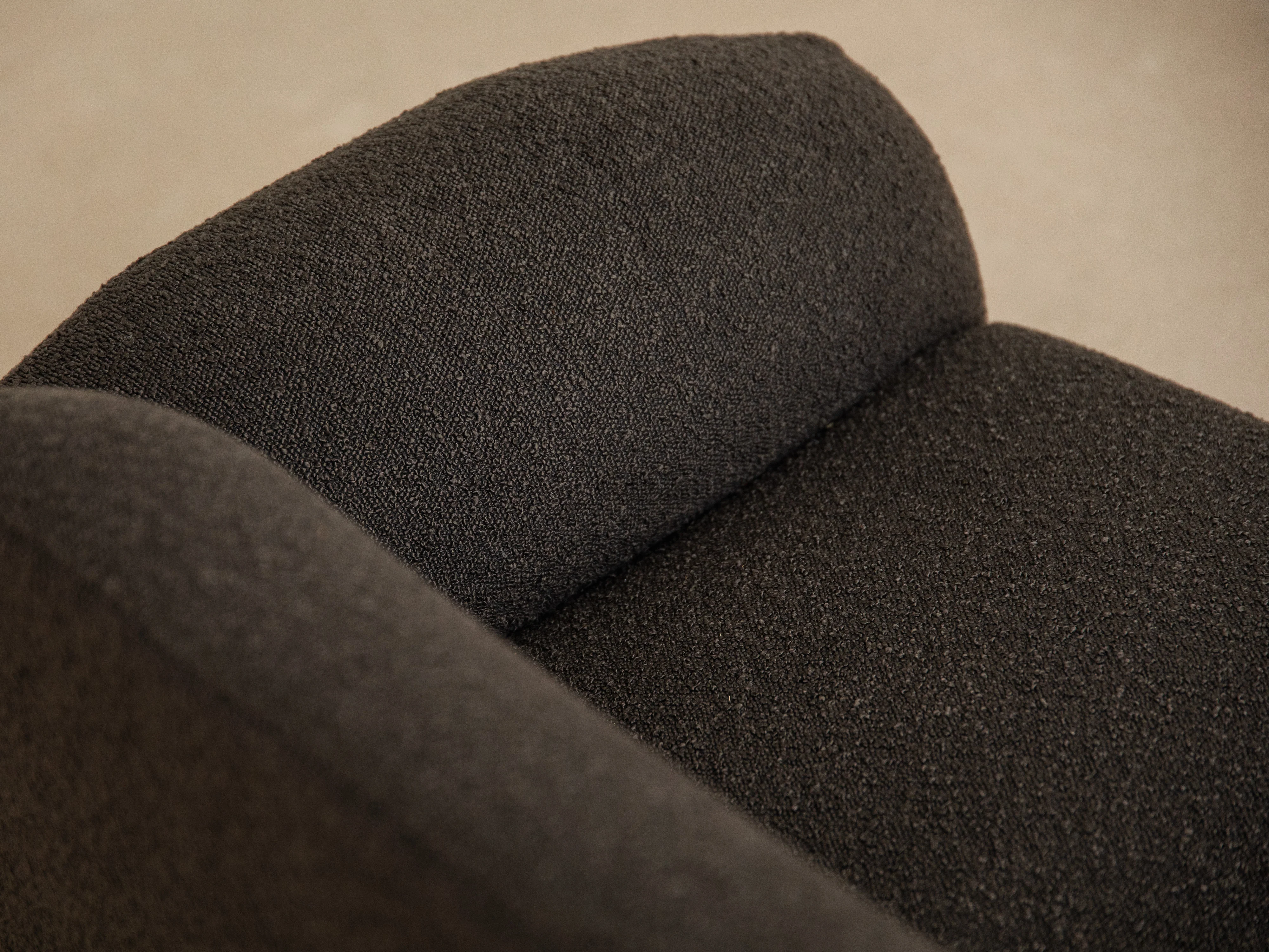 Sofa aksamitna 3-osobowa POPPY czarny - Image 7
