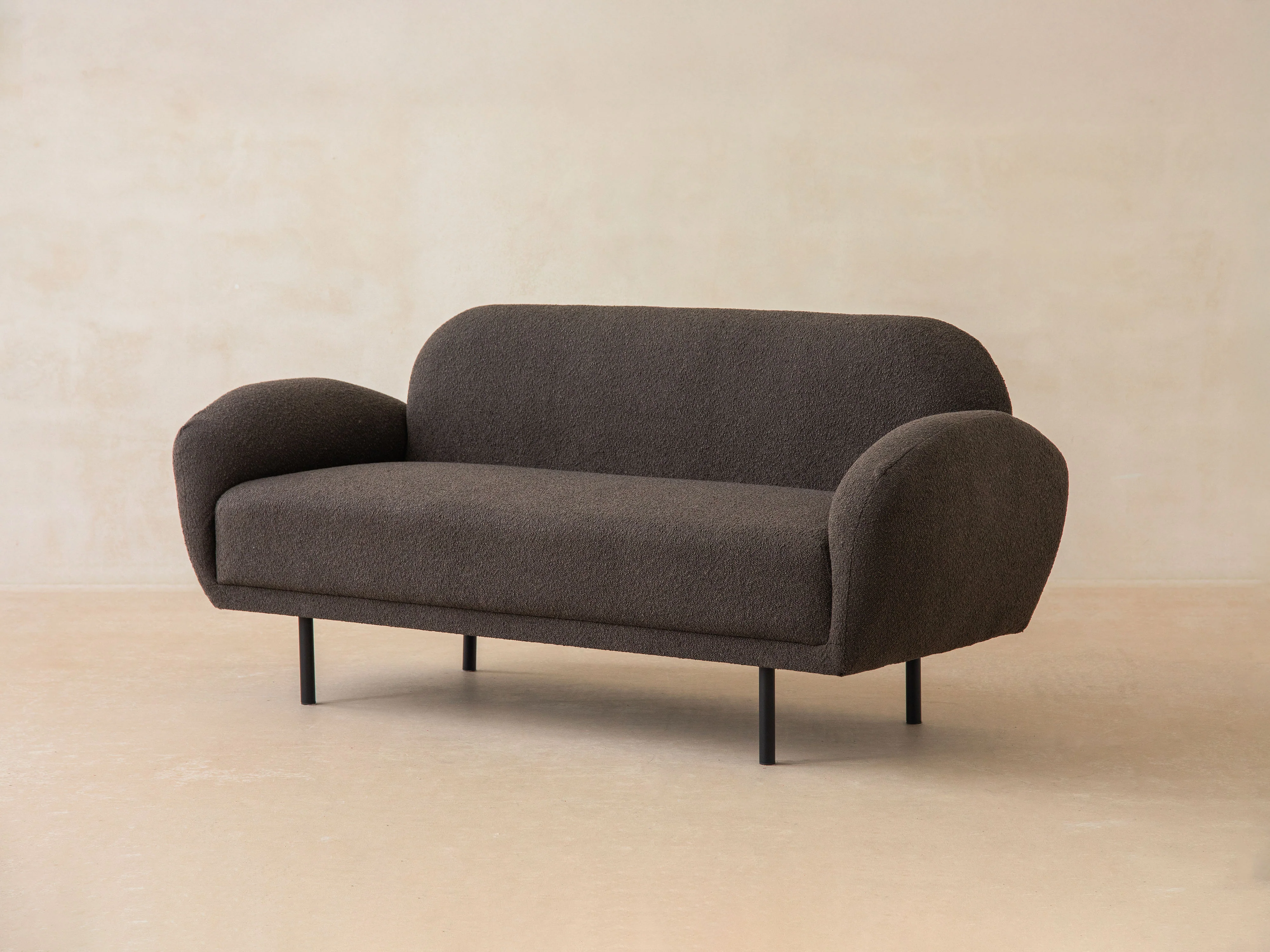 Sofa aksamitna 3-osobowa POPPY czarny - Image 9