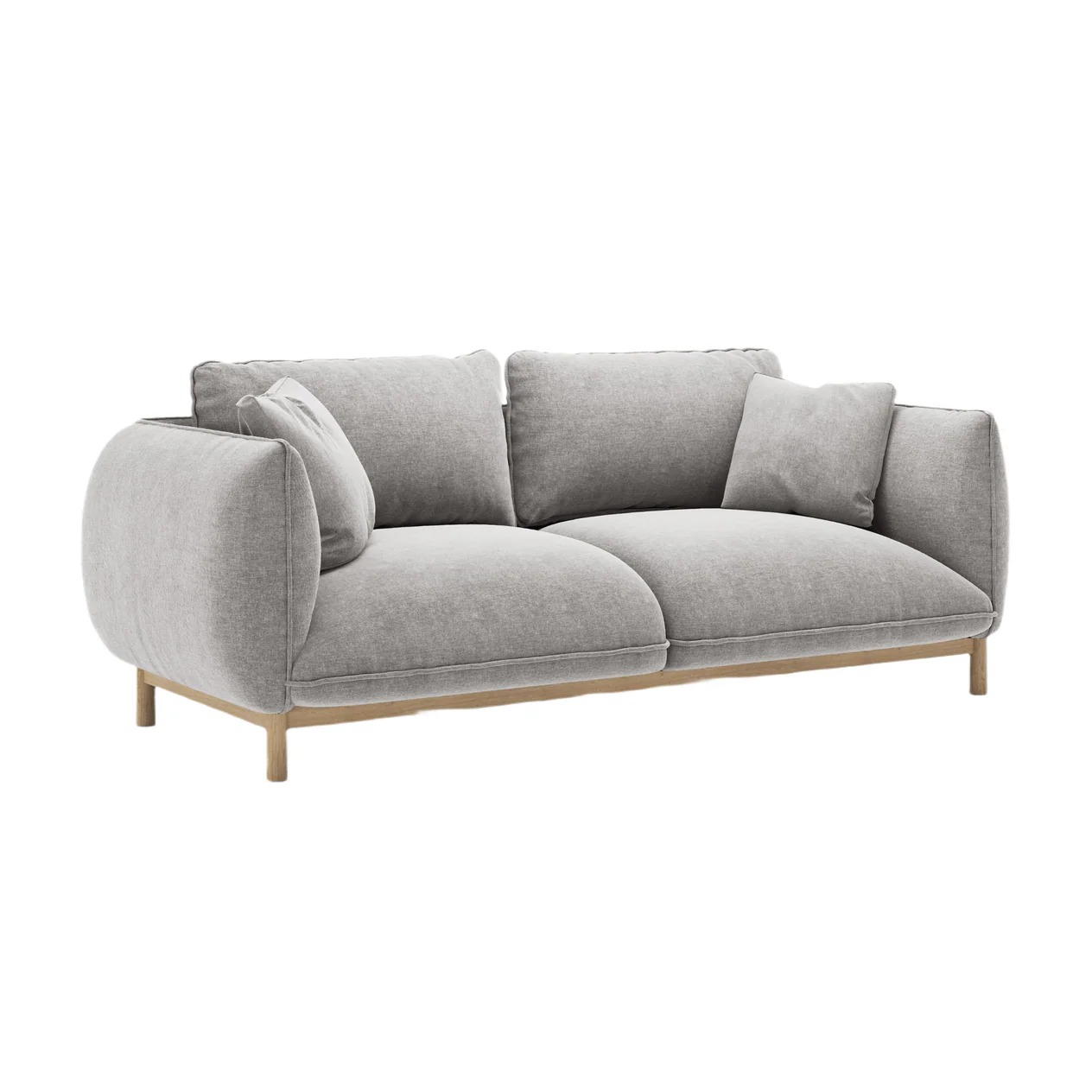 Sofa 2-osobowa ADA jasnoszary szenil