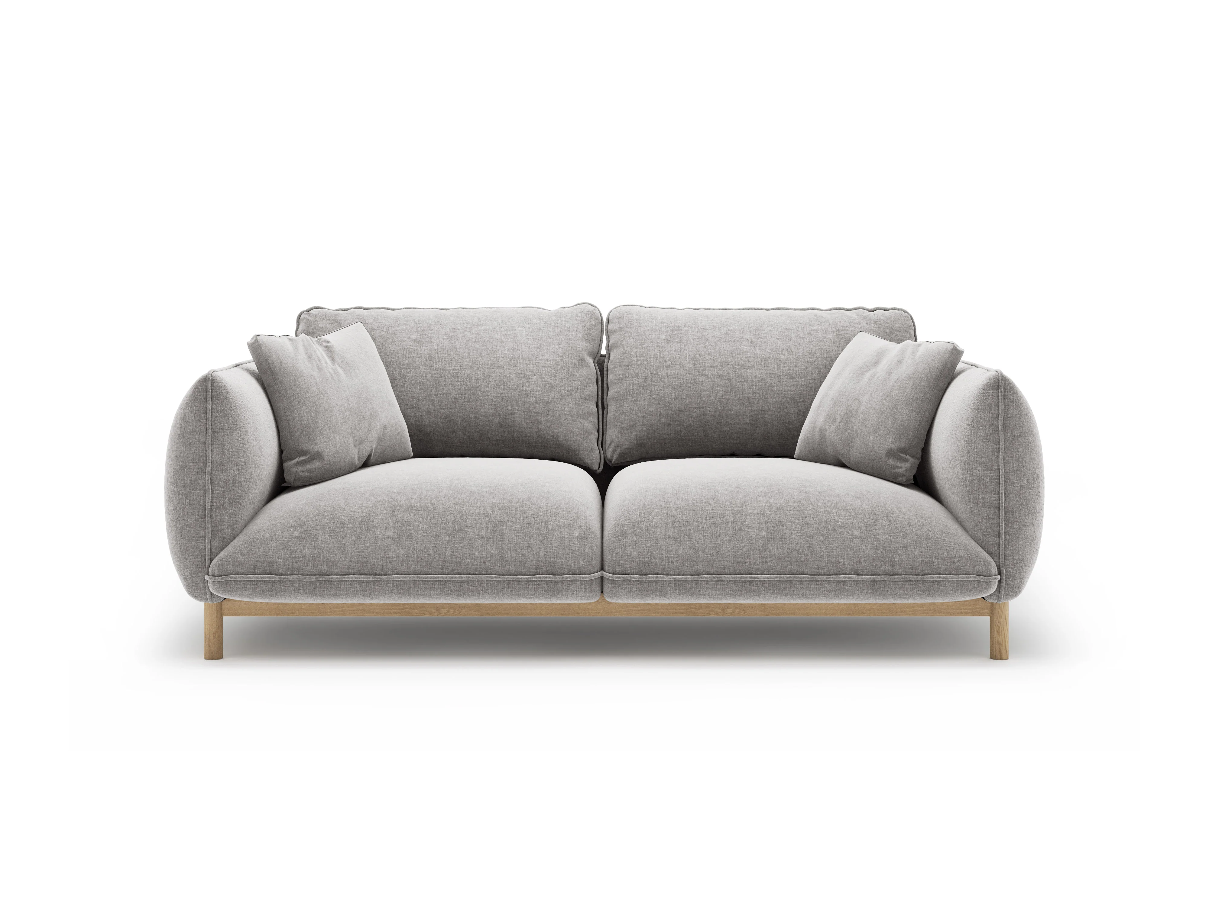 Sofa 2-osobowa ADA jasnoszary szenil - Image 3