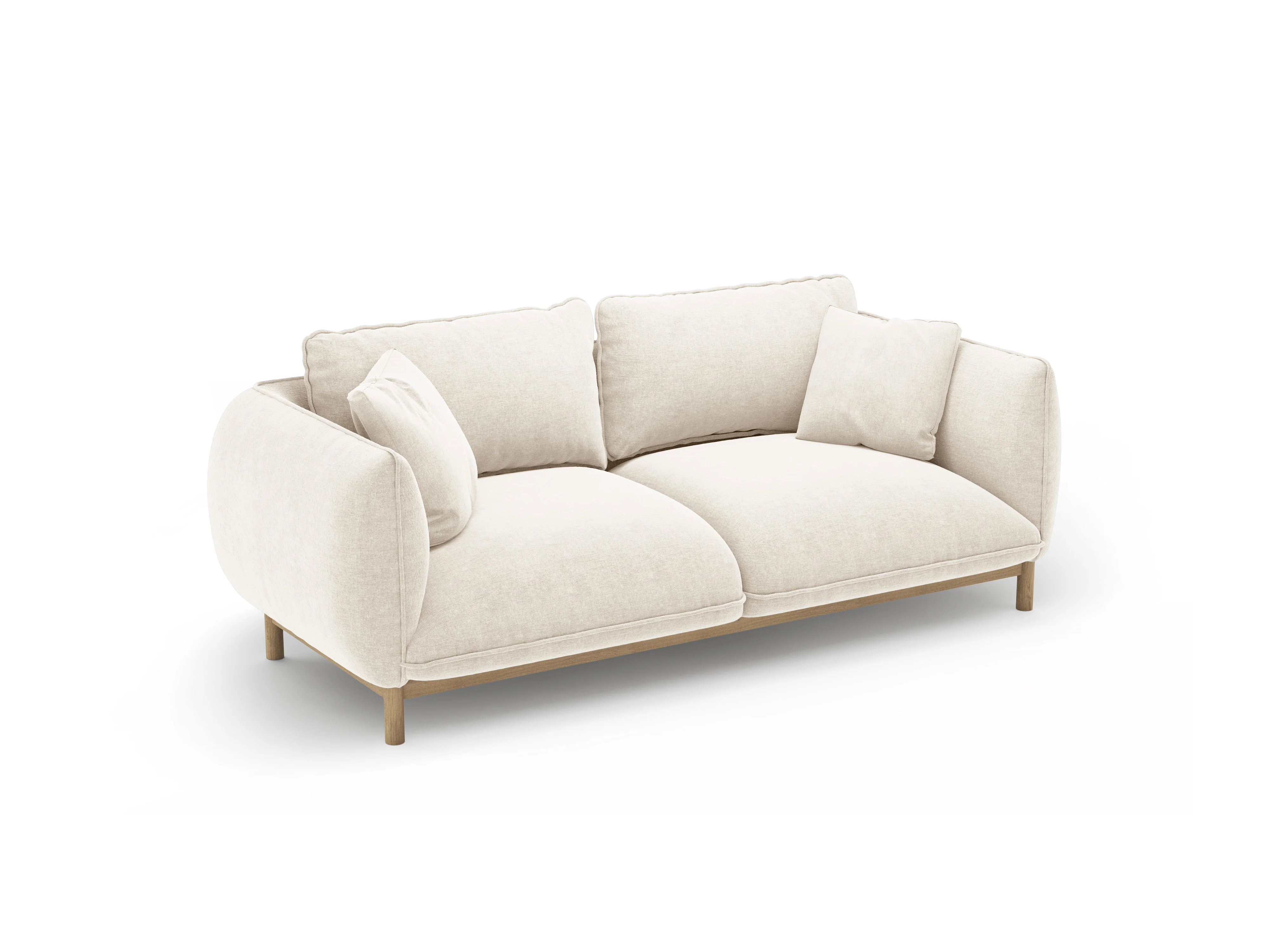 Sofa 2-osobowa ADA kość słoniowa szenil - Image 5